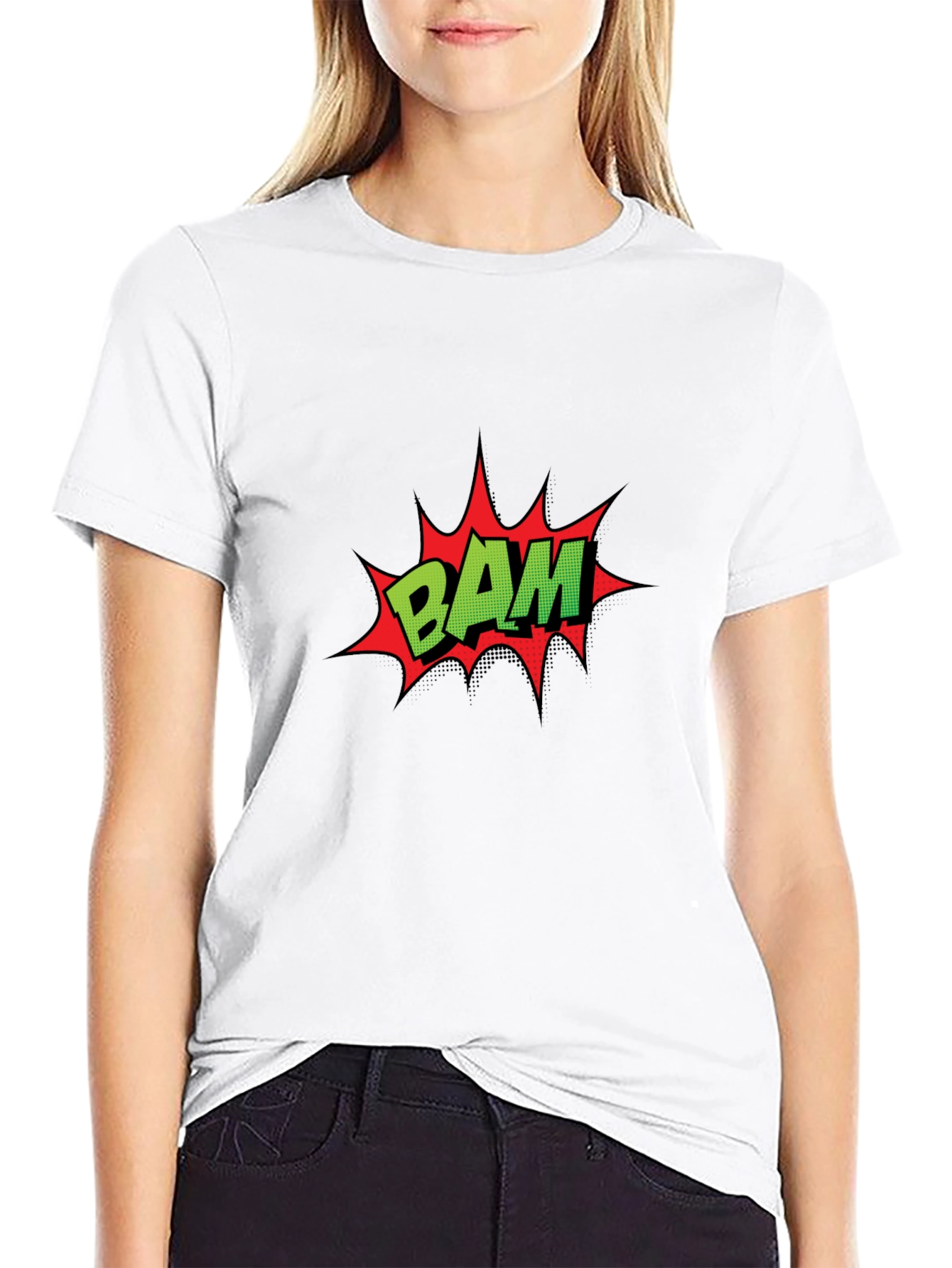Comic Book Style BAM Black T-Shirt