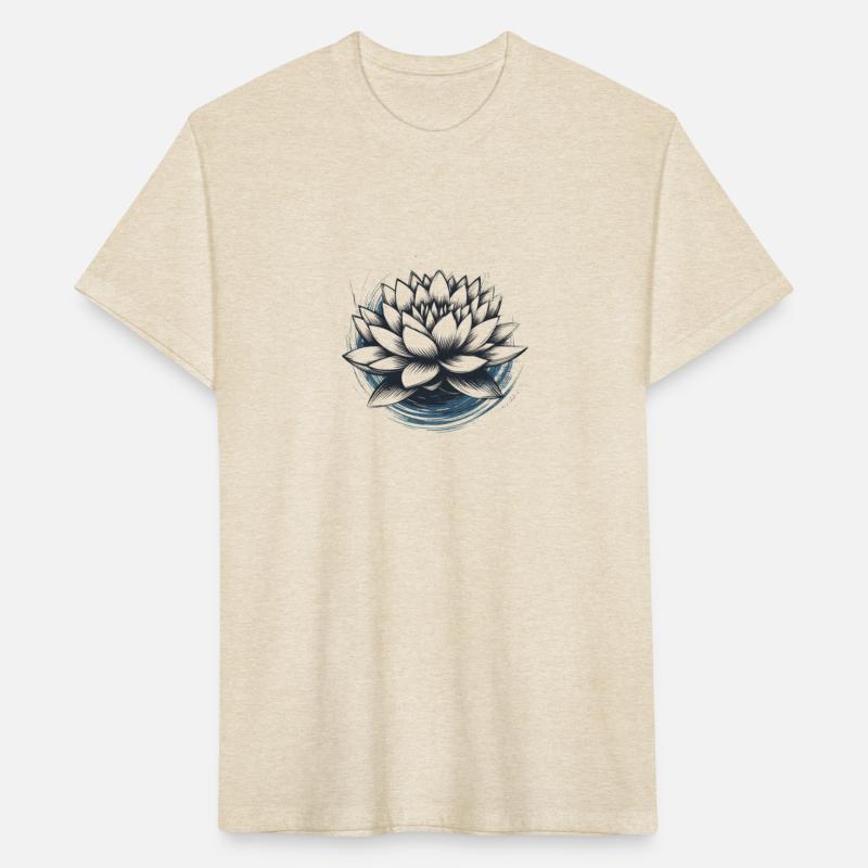 Modern Lotus Flower with Brushstroke Effect 3