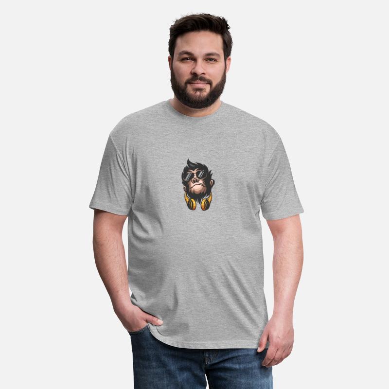 monkey with earphone