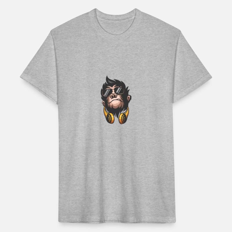 monkey with earphone