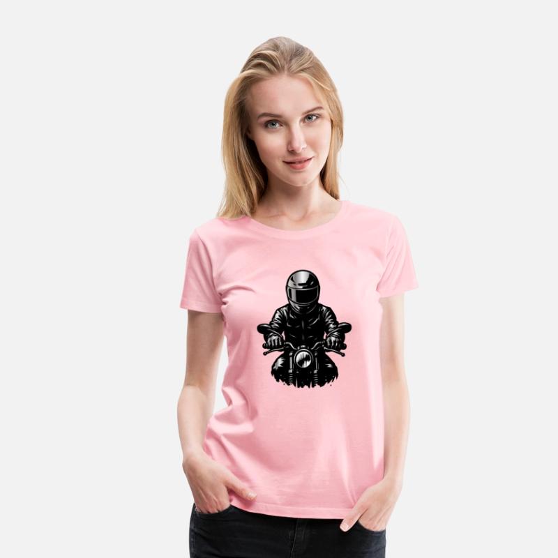 Motorcyclist in Helmet - Front View Illustration