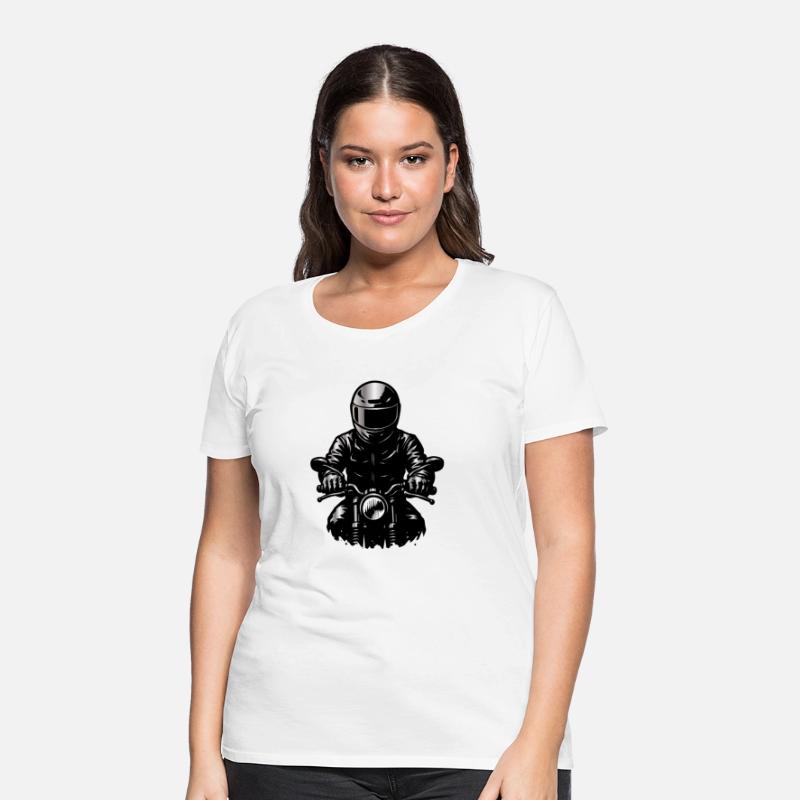 Motorcyclist in Helmet - Front View Illustration
