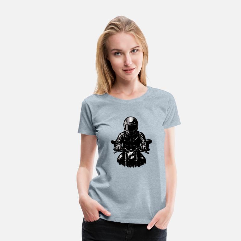 Motorcyclist in Helmet - Front View Illustration