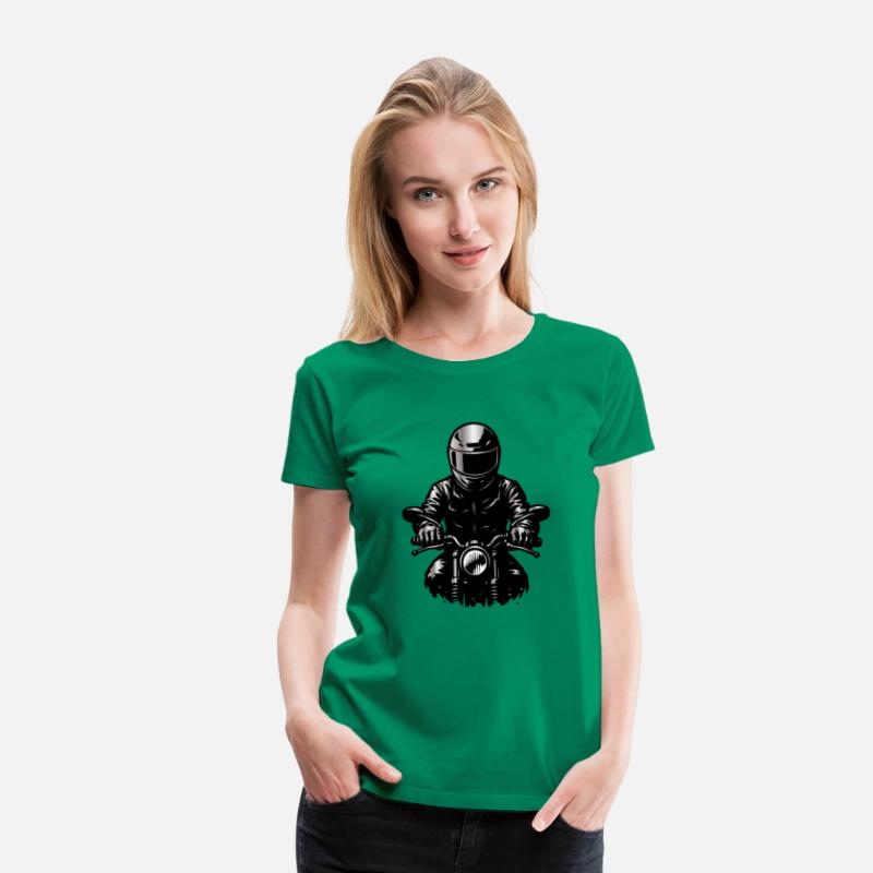Motorcyclist in Helmet - Front View Illustration