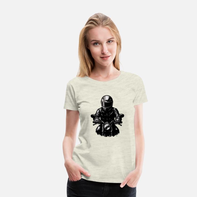 Motorcyclist in Helmet - Front View Illustration