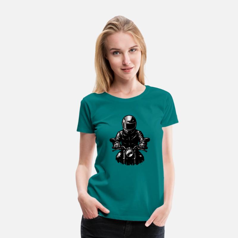 Motorcyclist in Helmet - Front View Illustration
