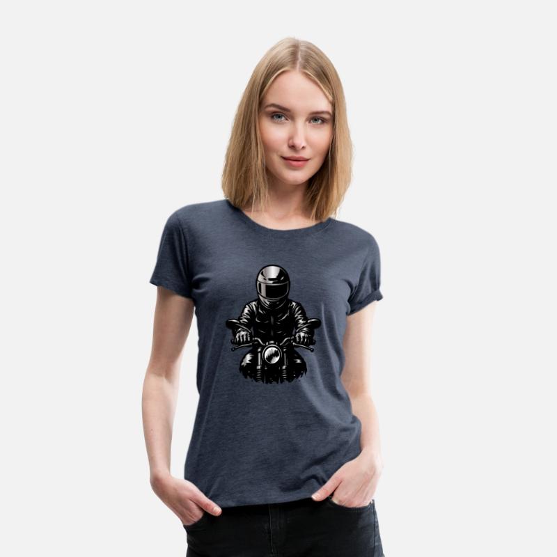 Motorcyclist in Helmet - Front View Illustration