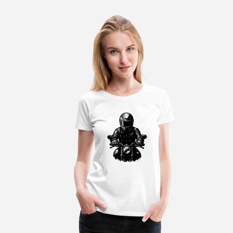 Motorcyclist in Helmet - Front View Illustration