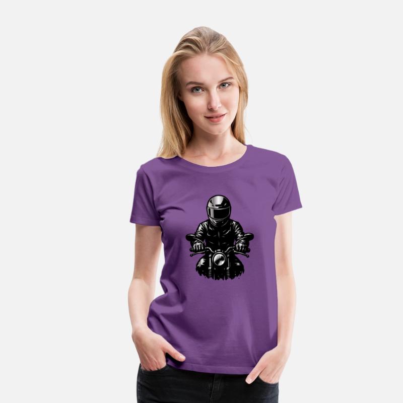 Motorcyclist in Helmet - Front View Illustration
