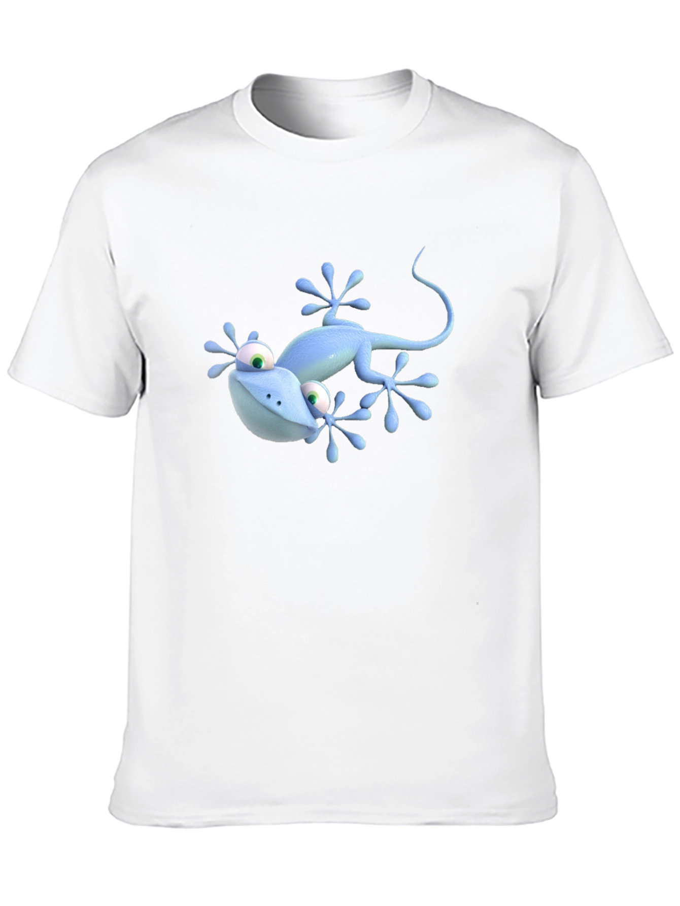 Cartoon Lizard Graphic Black T-Shirt