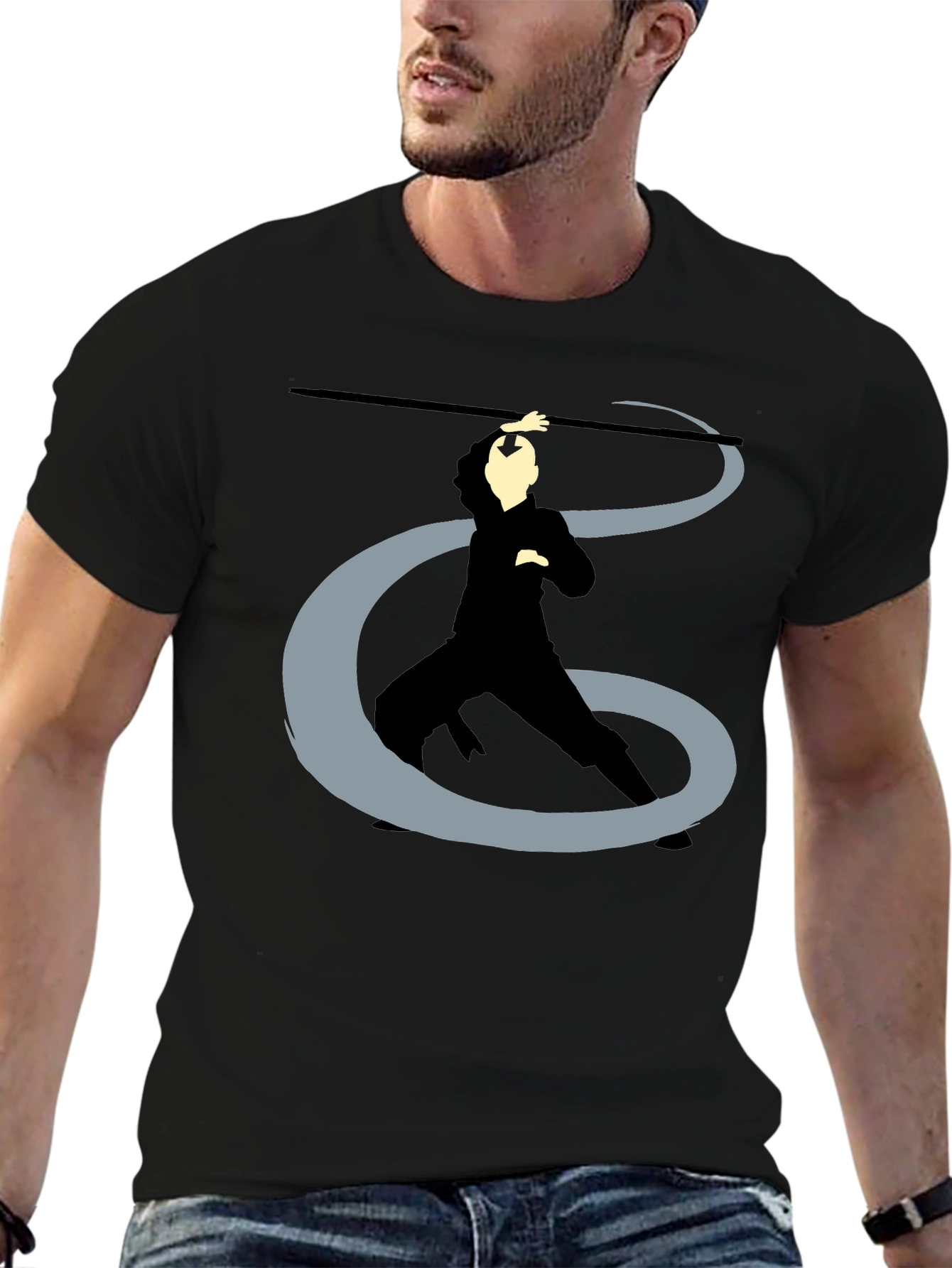 Avatar Aang T-Shirt - Black Graphic Print