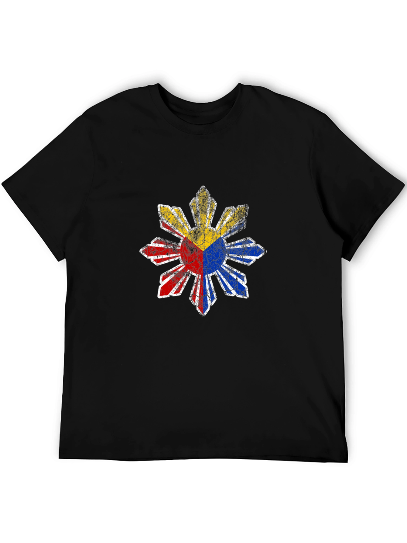 Philippines Flag Sun Graphic Tee - Distressed Design