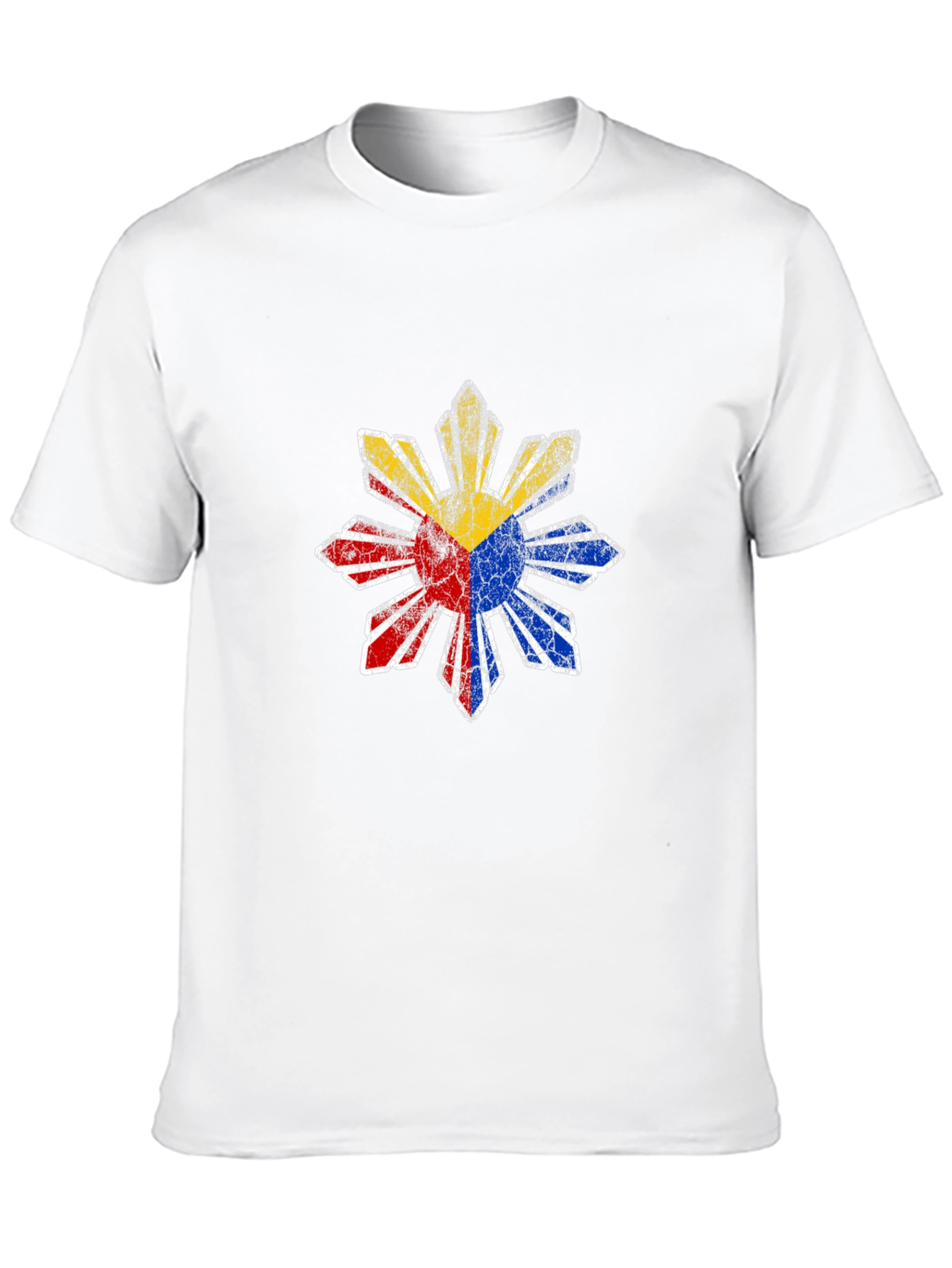 Philippines Flag Sun Graphic Tee - Distressed Design