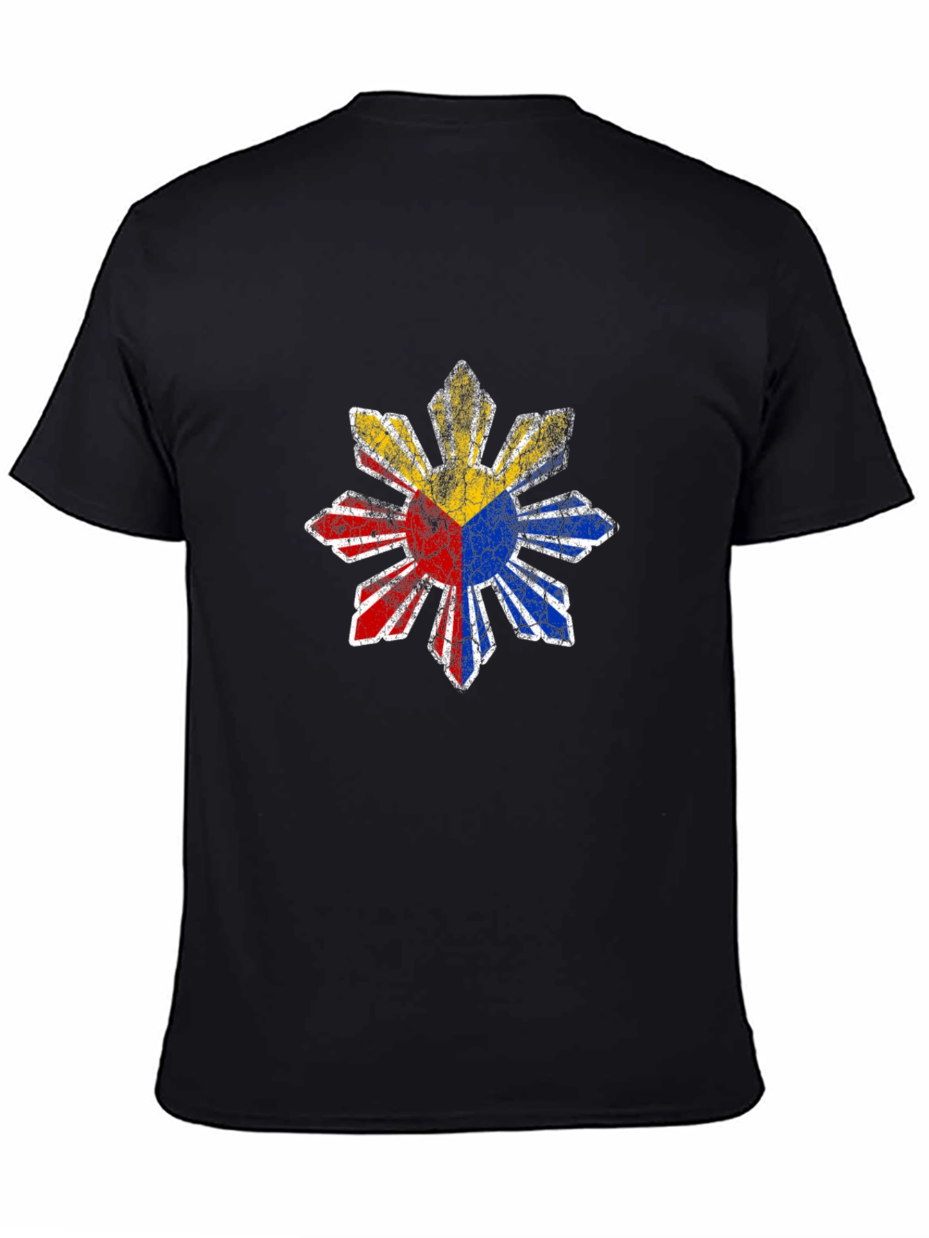 Philippines Flag Sun Graphic Tee - Distressed Design
