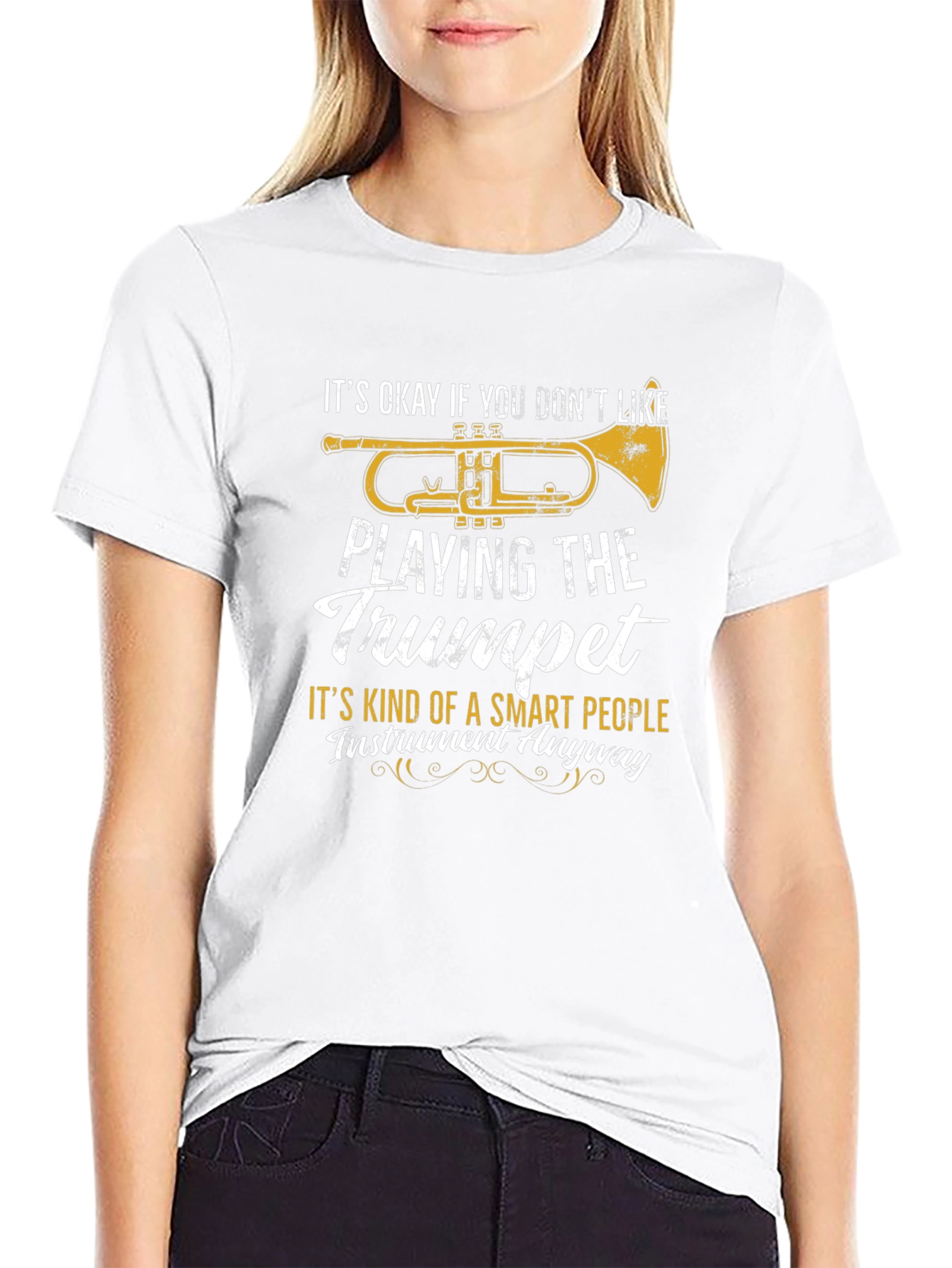 Trumpet Player Graphic T-Shirt Funny Musician Tee