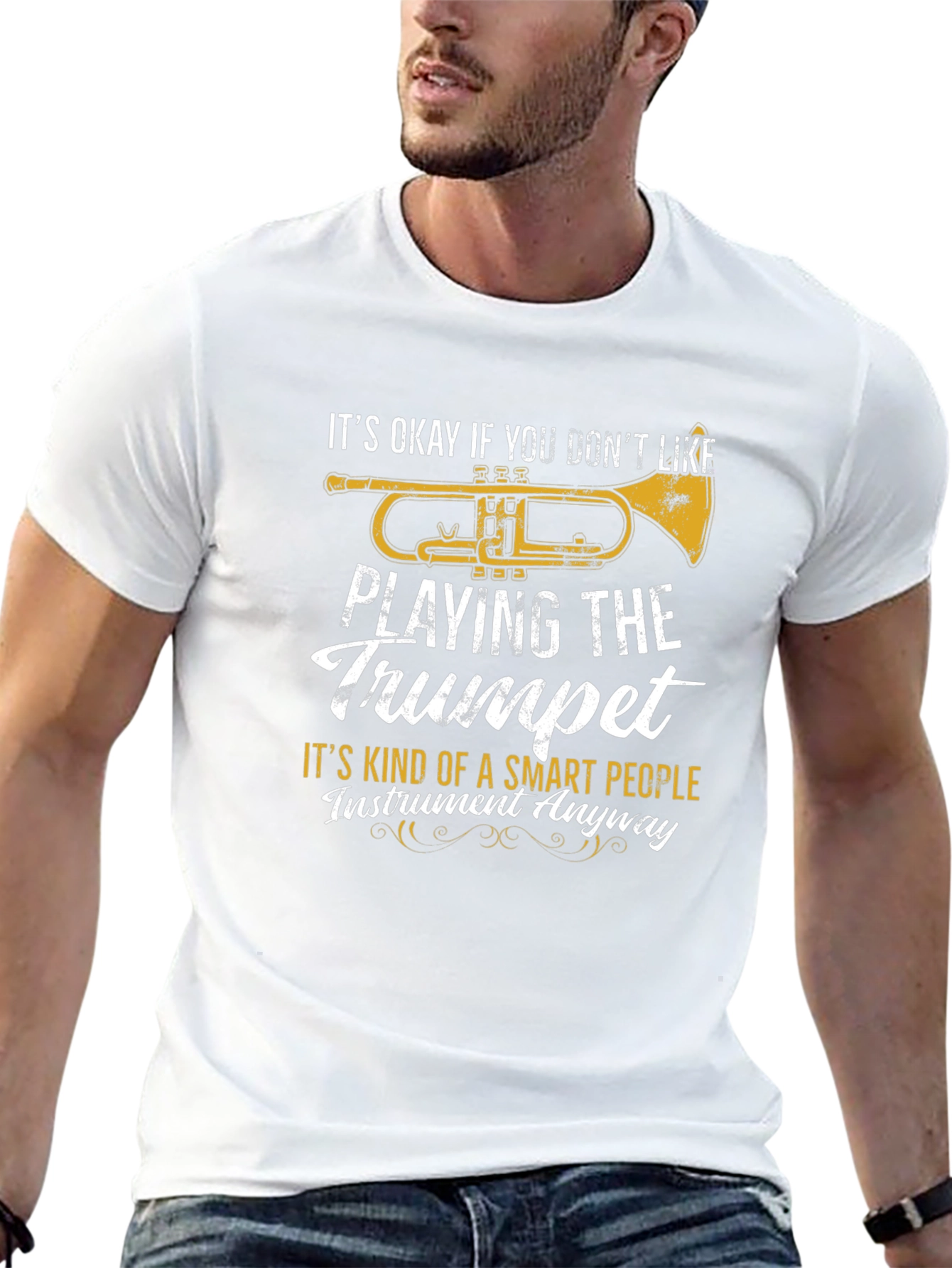 Trumpet Player Graphic T-Shirt Funny Musician Tee