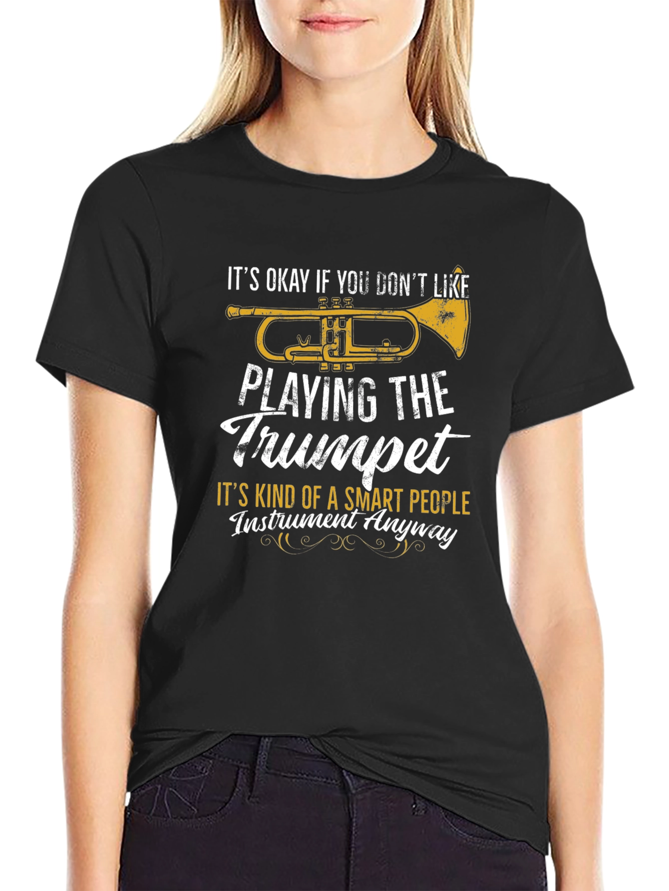 Trumpet Player Graphic T-Shirt Funny Musician Tee