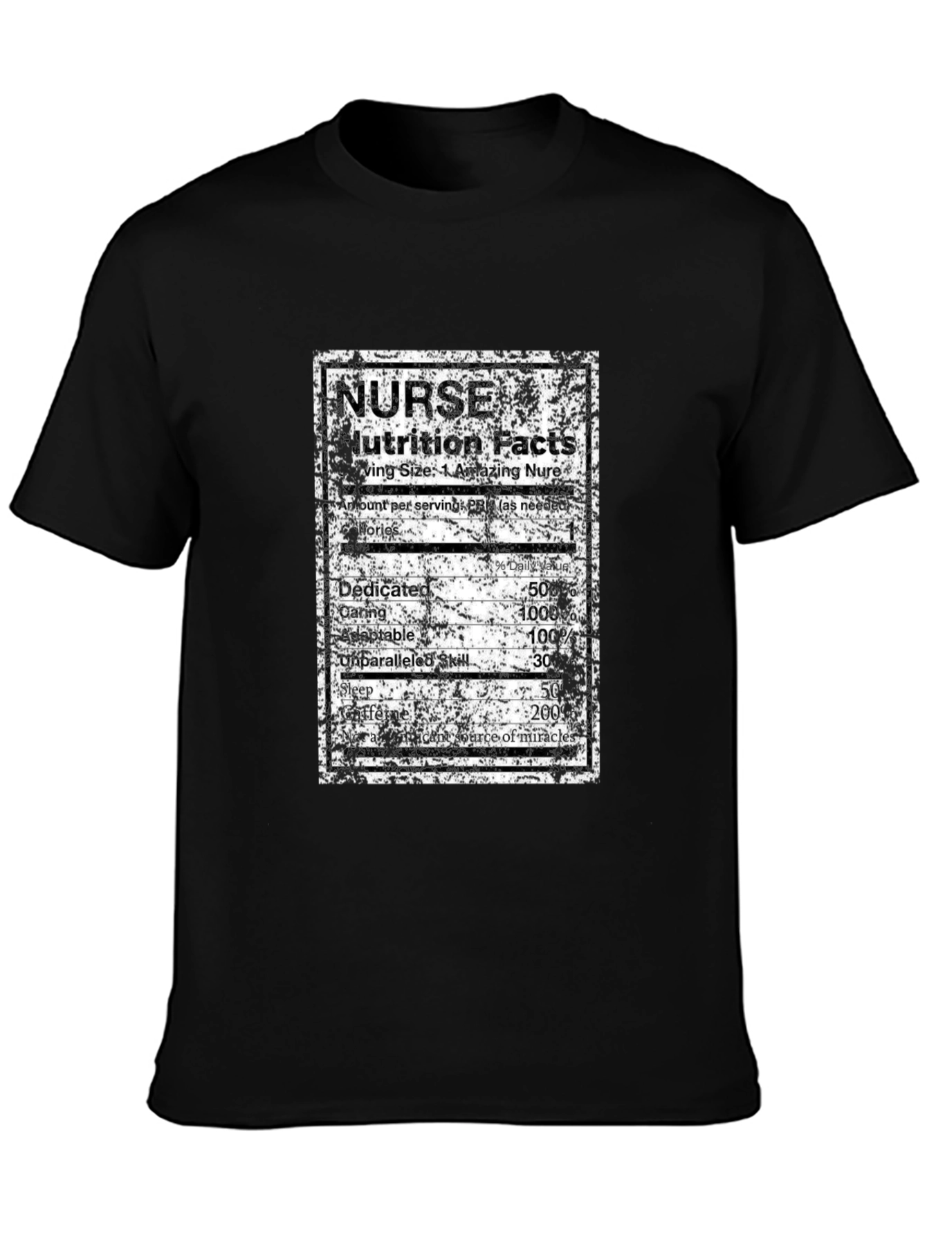 Nurse Nutrition Facts T-Shirt - Funny RN Apparel