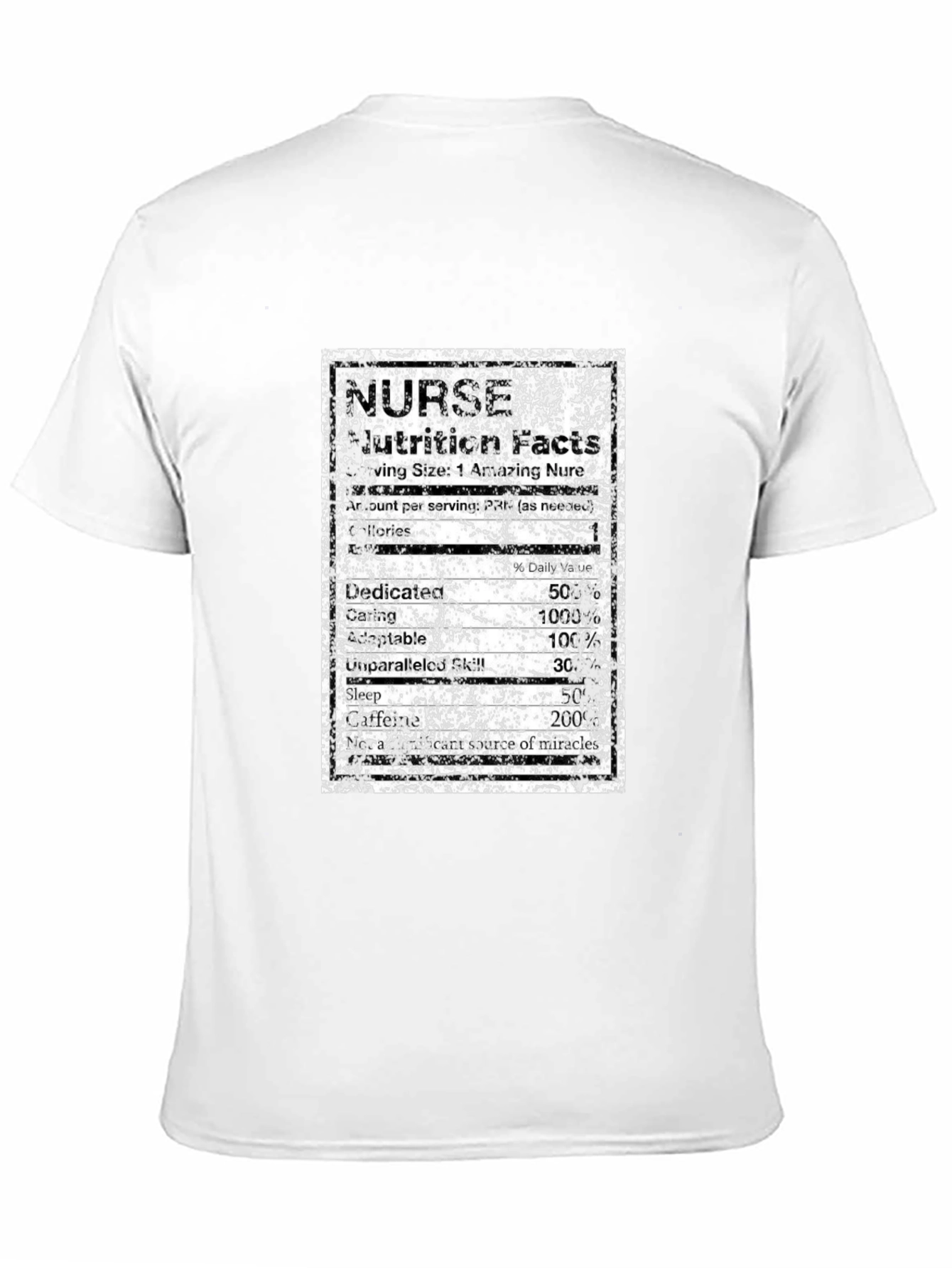 Nurse Nutrition Facts T-Shirt - Funny RN Apparel