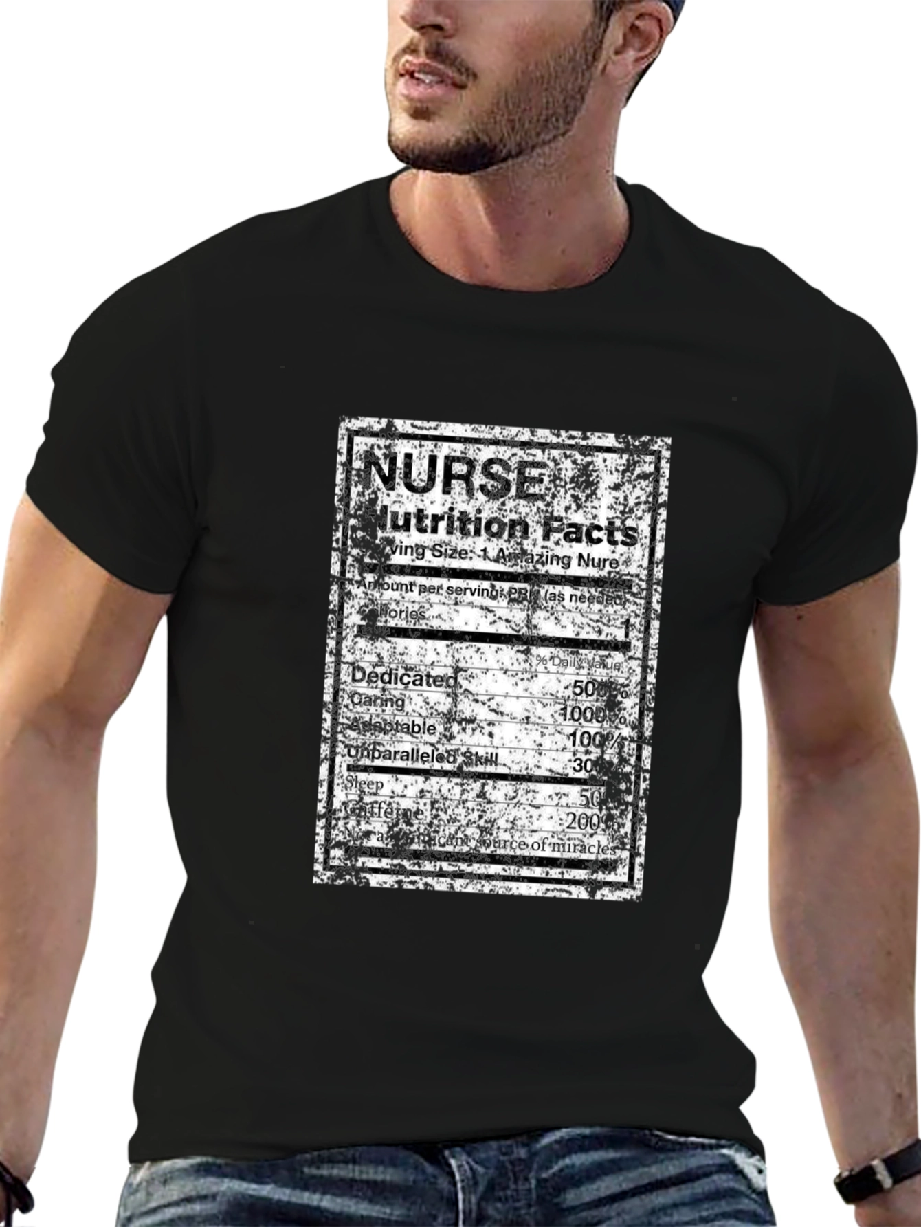 Nurse Nutrition Facts T-Shirt - Funny RN Apparel