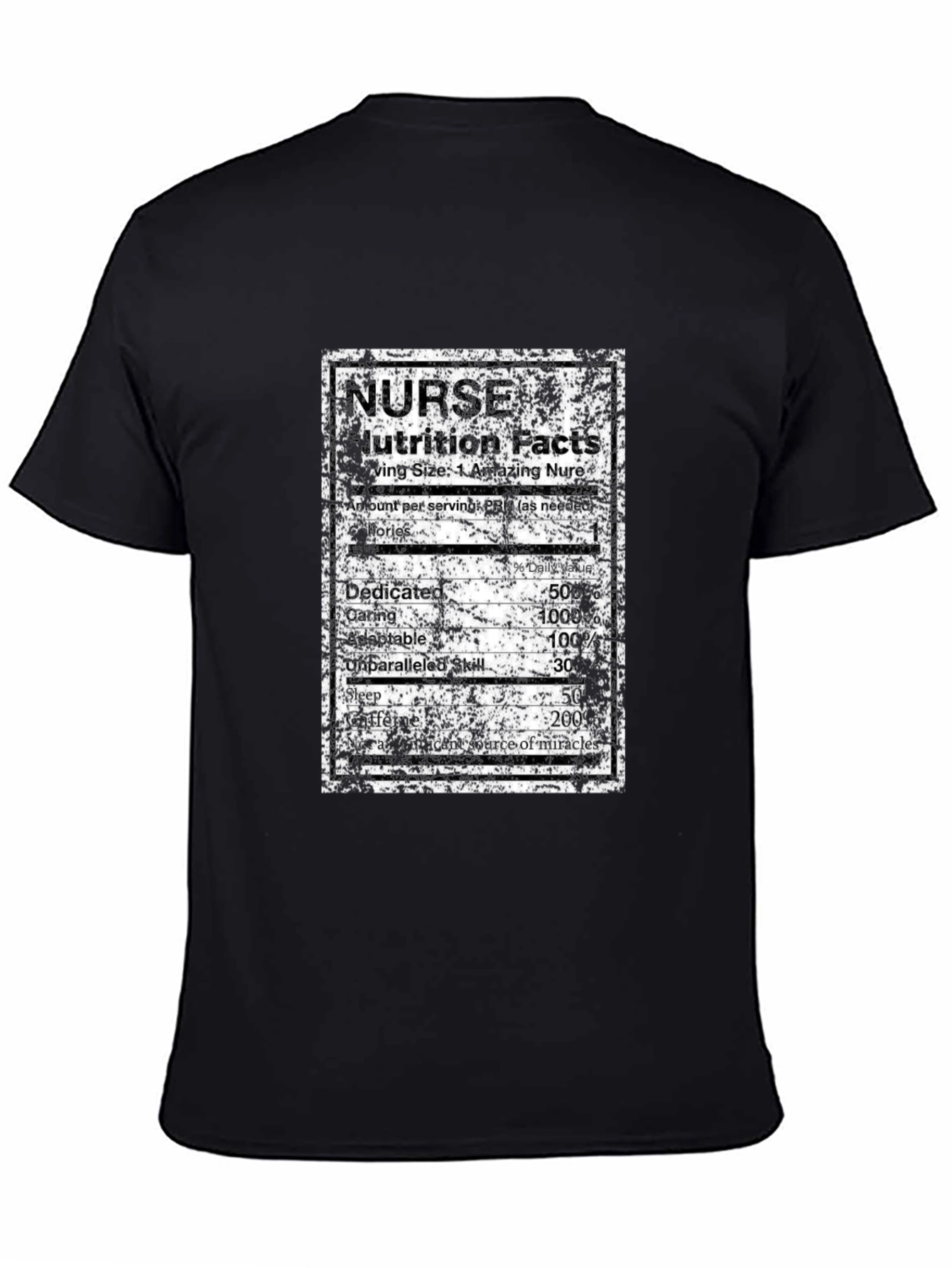 Nurse Nutrition Facts T-Shirt - Funny RN Apparel