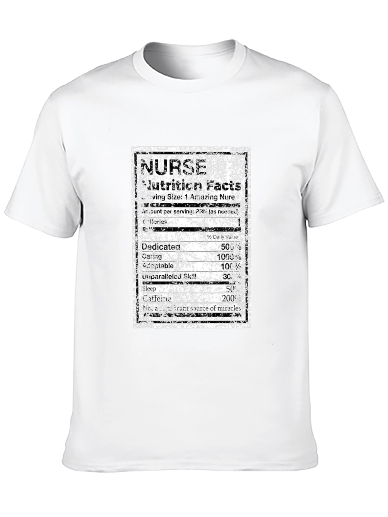 Nurse Nutrition Facts T-Shirt - Funny RN Apparel