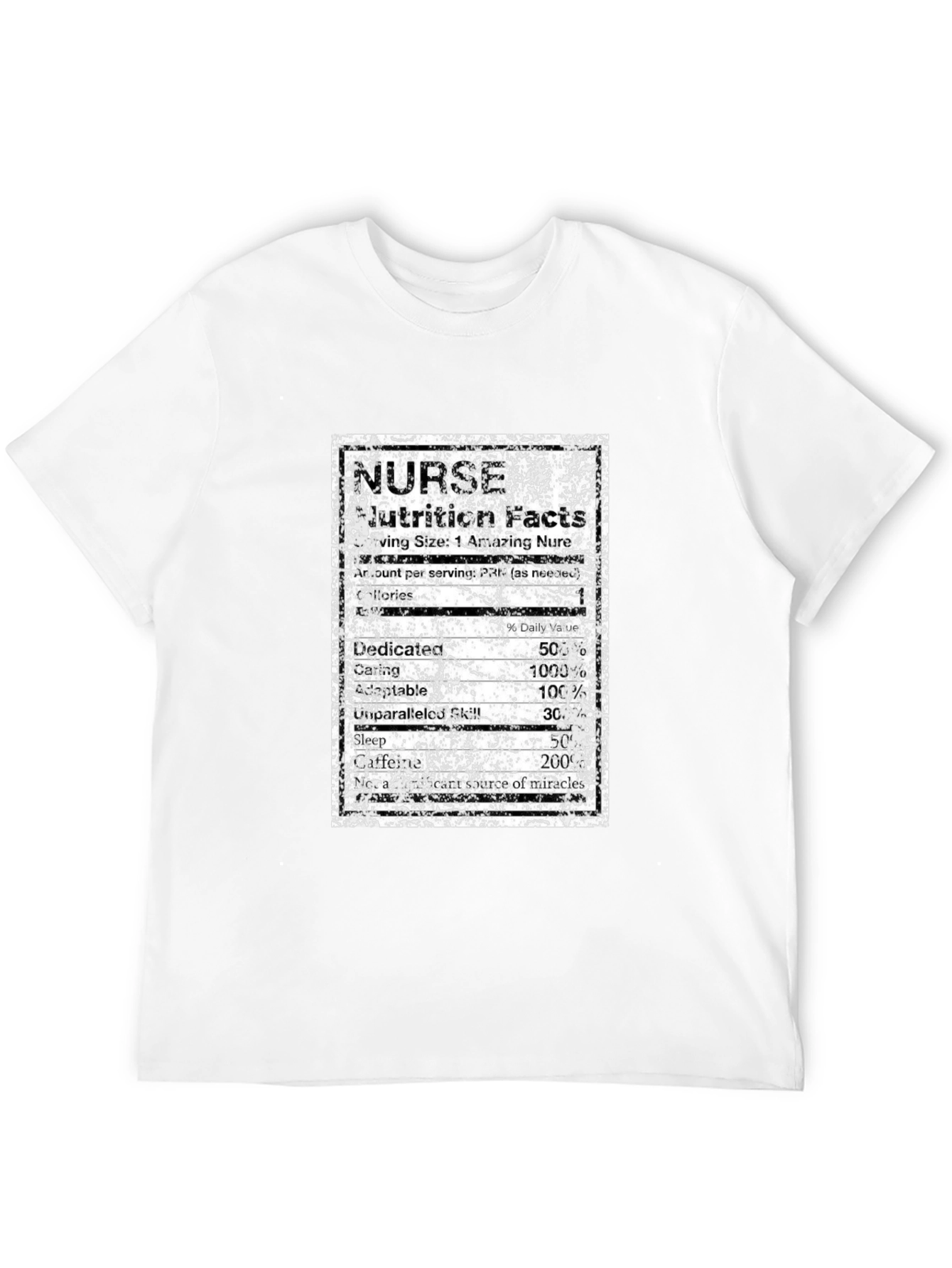Nurse Nutrition Facts T-Shirt - Funny RN Apparel