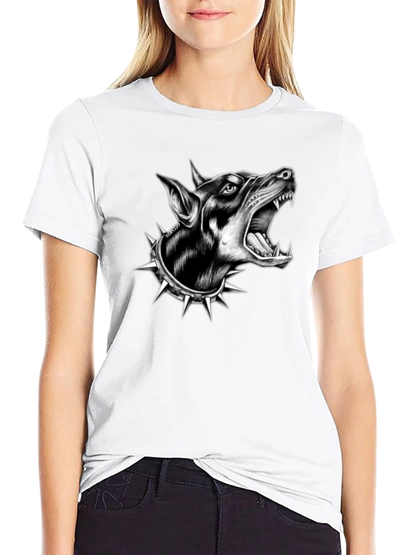 Dog Graphic T-Shirt - Edgy Canine Design