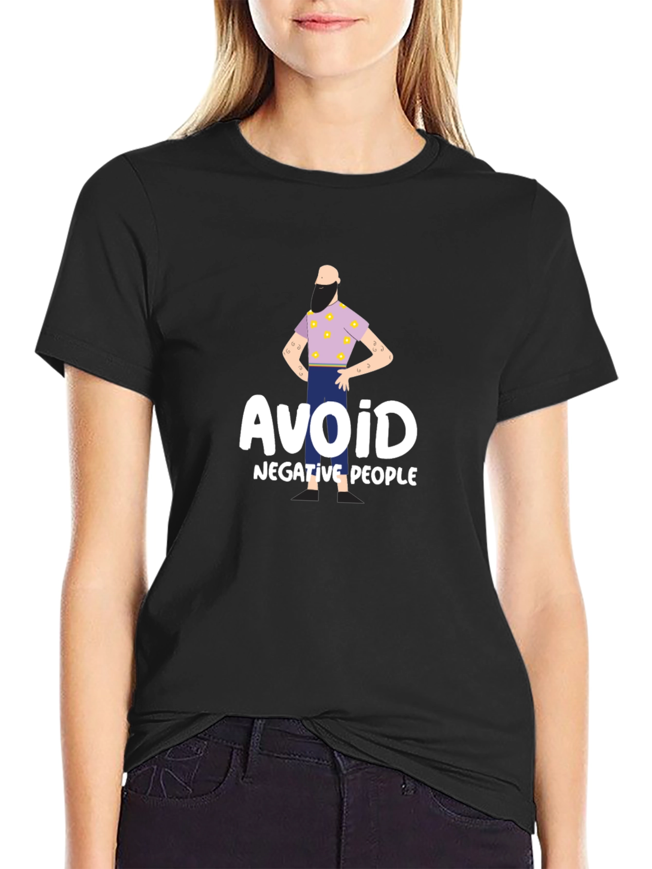 Avoid Negative People T-Shirt - Funny Graphic Tee