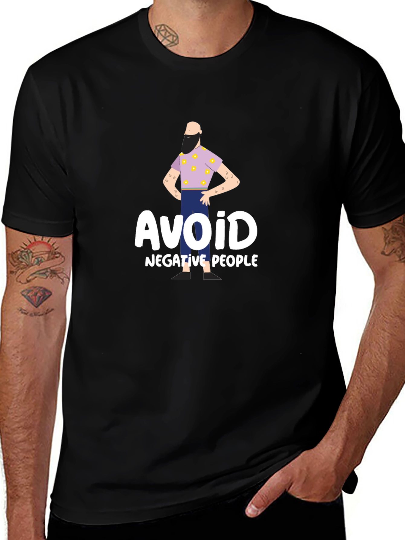 Avoid Negative People T-Shirt - Funny Graphic Tee