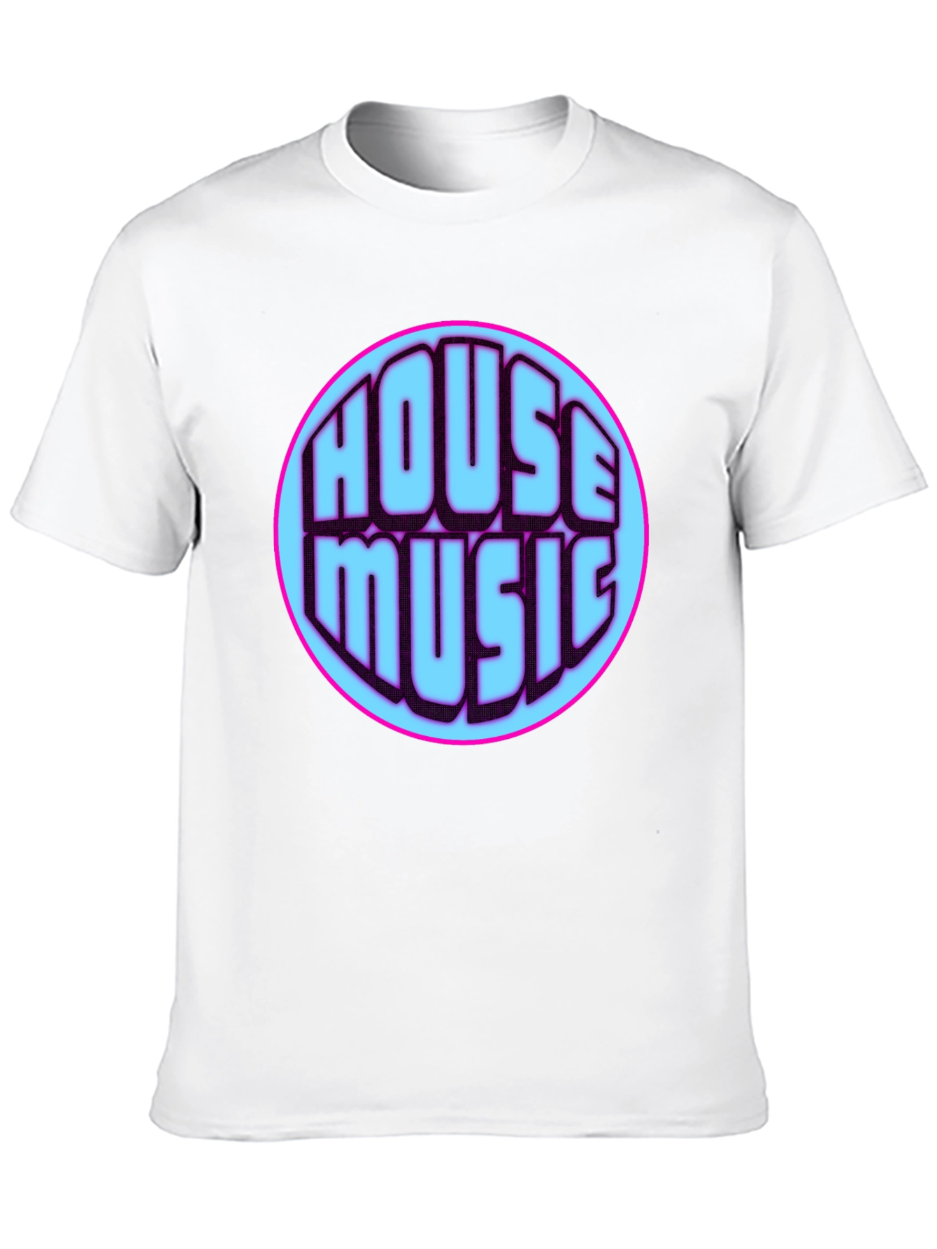 House Music Graphic Tee - Vibrant Design Black T-Shirt
