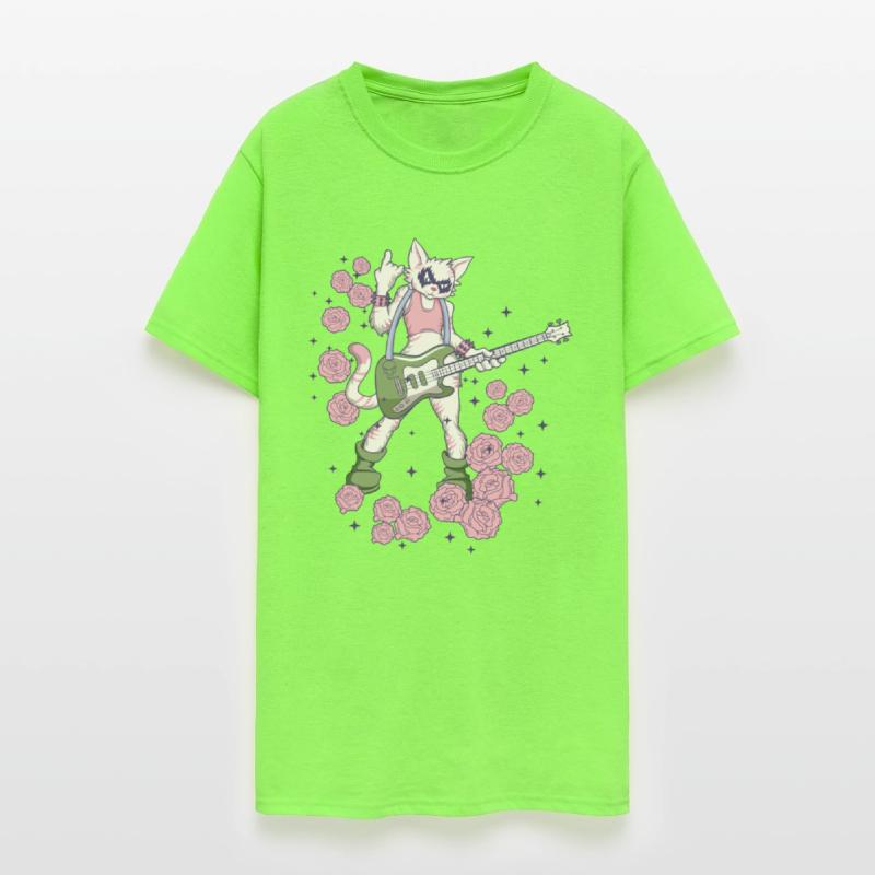 Musician Cat Plays Guitar Instruments Rock Metal