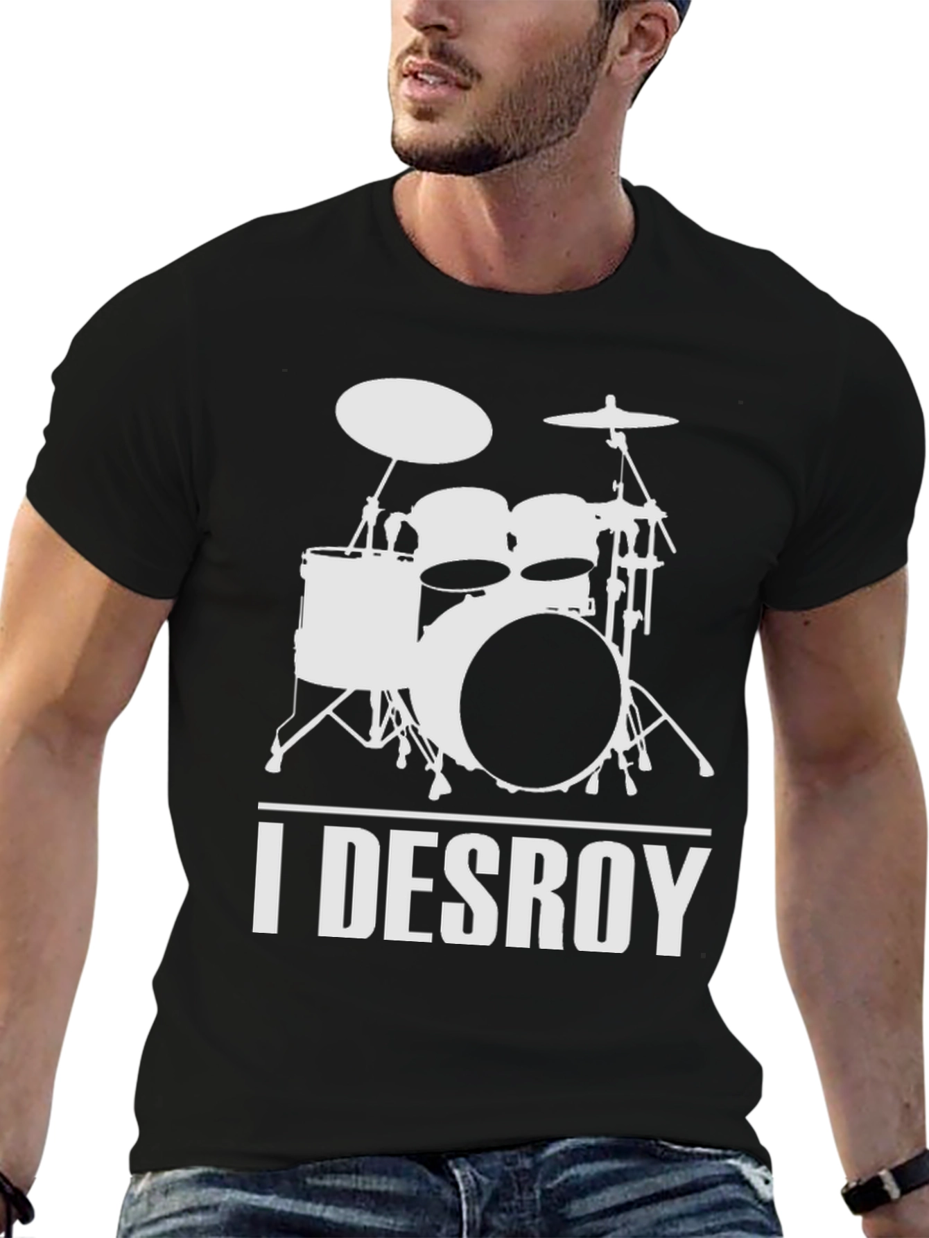 I DESROY Drummer T-Shirt - Rock Music Tee