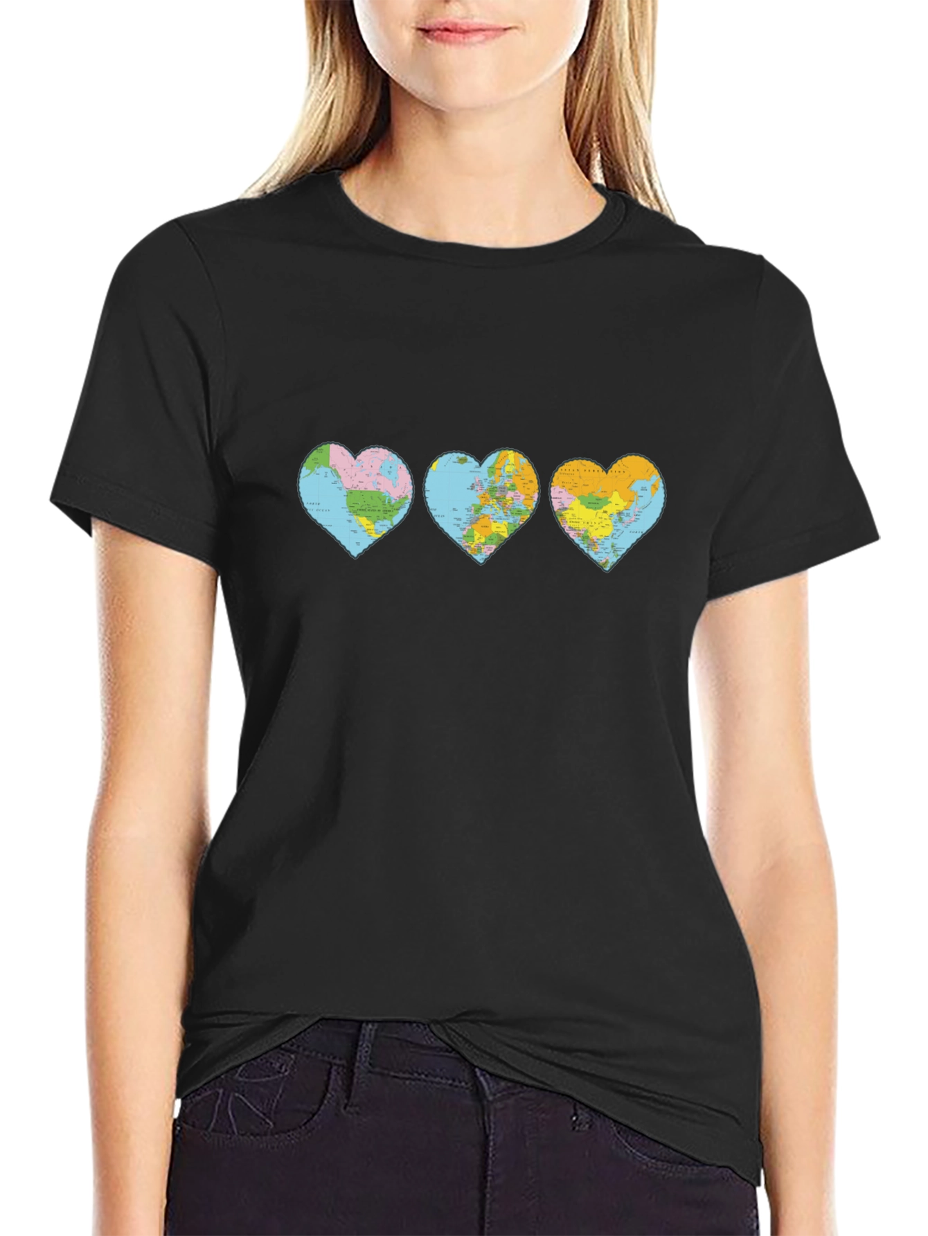 World Map Heart T-Shirt