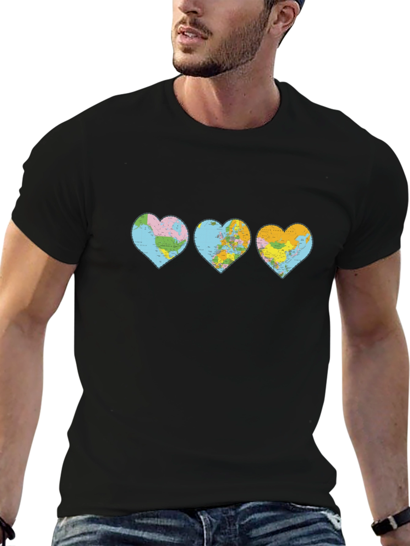 World Map Heart T-Shirt