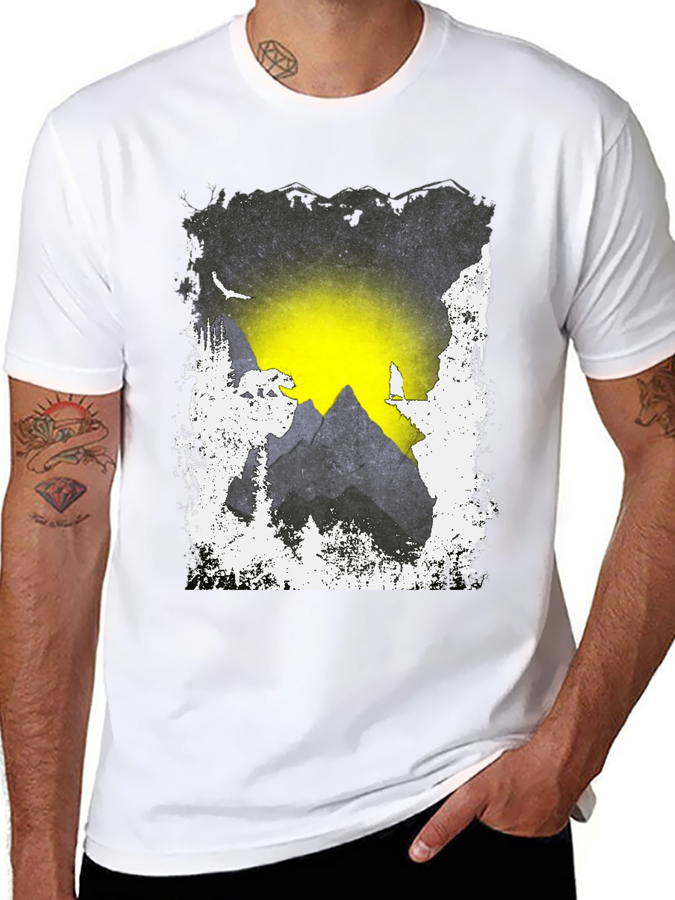 Mountain Vista Graphic Tee - Black