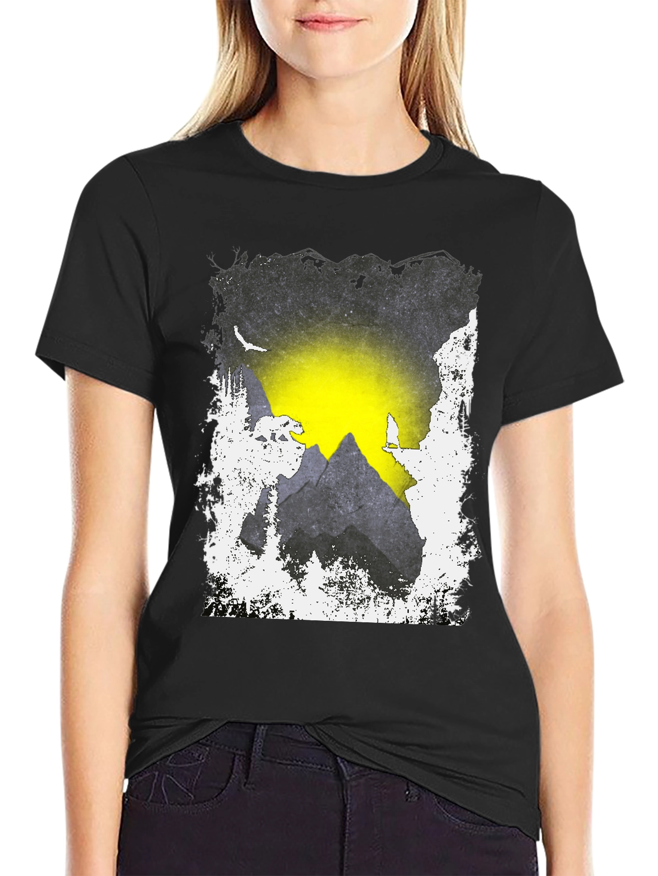 Mountain Vista Graphic Tee - Black