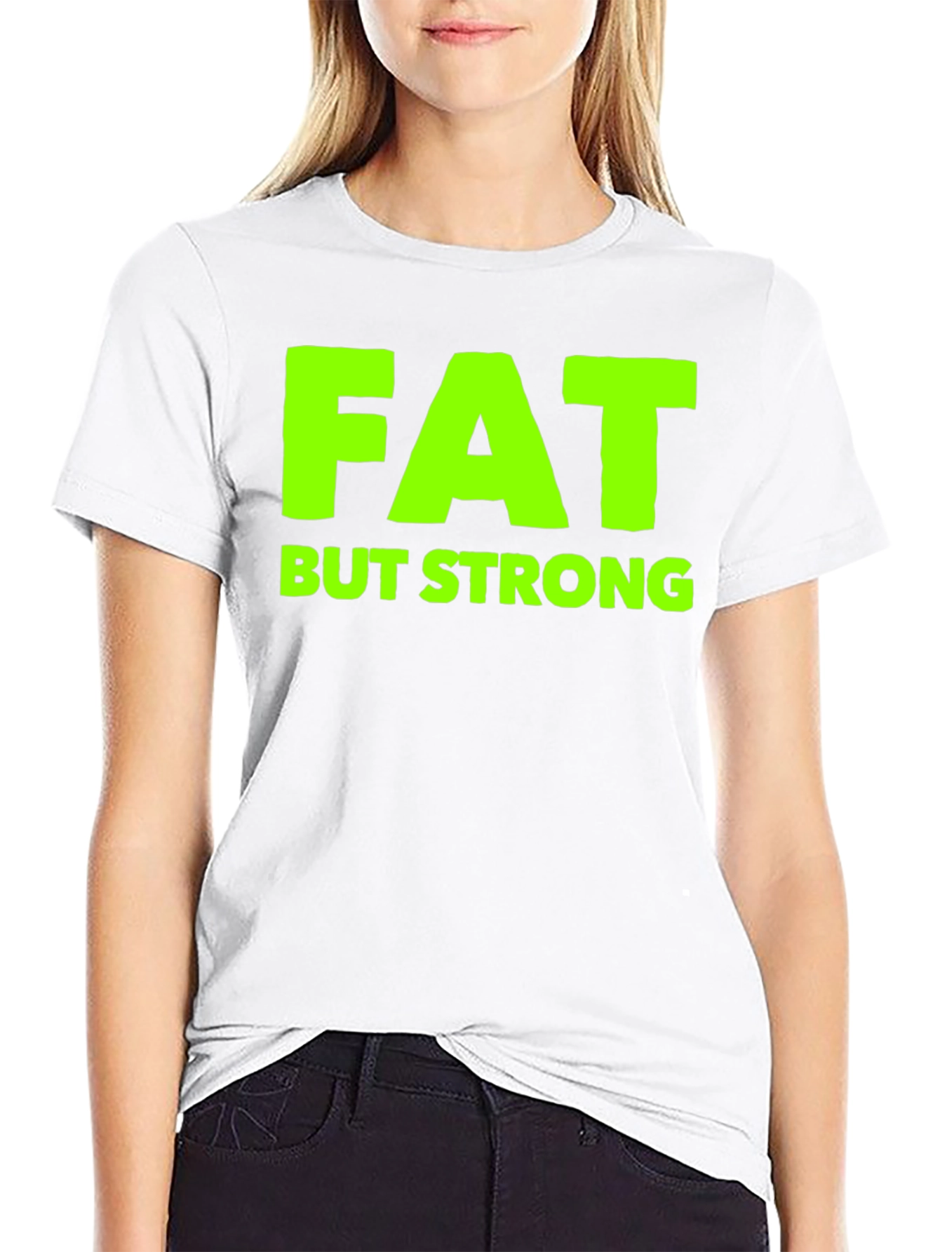 Fat But Strong Graphic Tee - Black