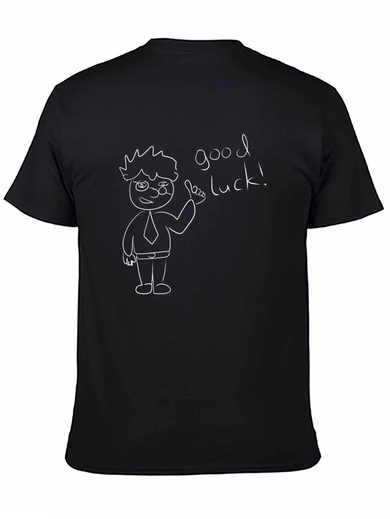 Good Luck Graphic Tee - Black Cotton T-Shirt