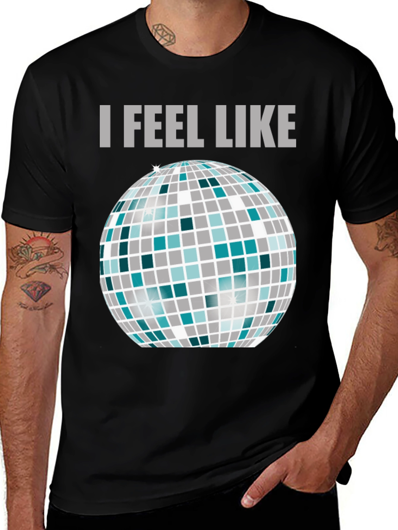 I Feel Like Dancing T-Shirt Disco Ball Graphic Tee