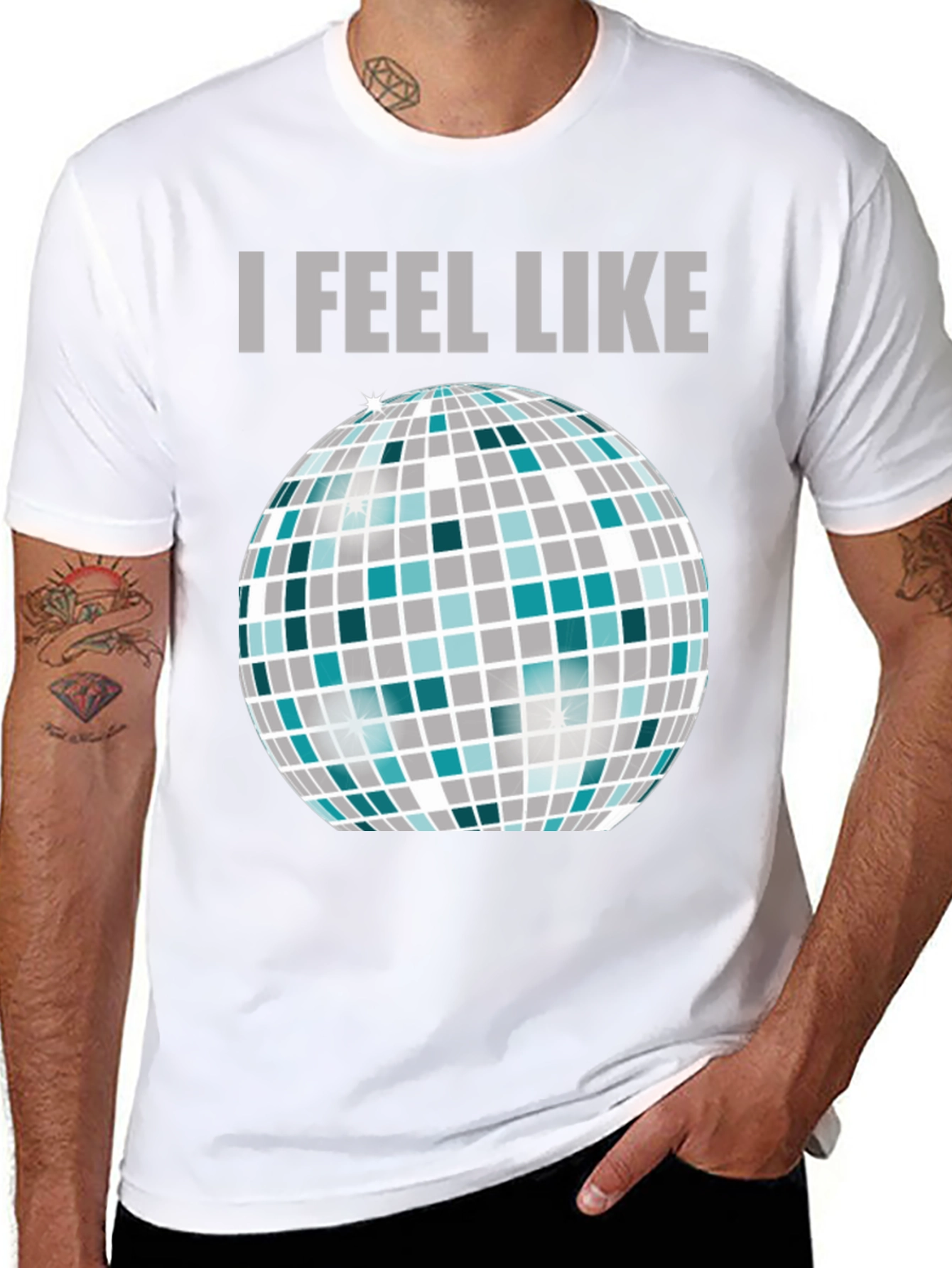 I Feel Like Dancing T-Shirt Disco Ball Graphic Tee