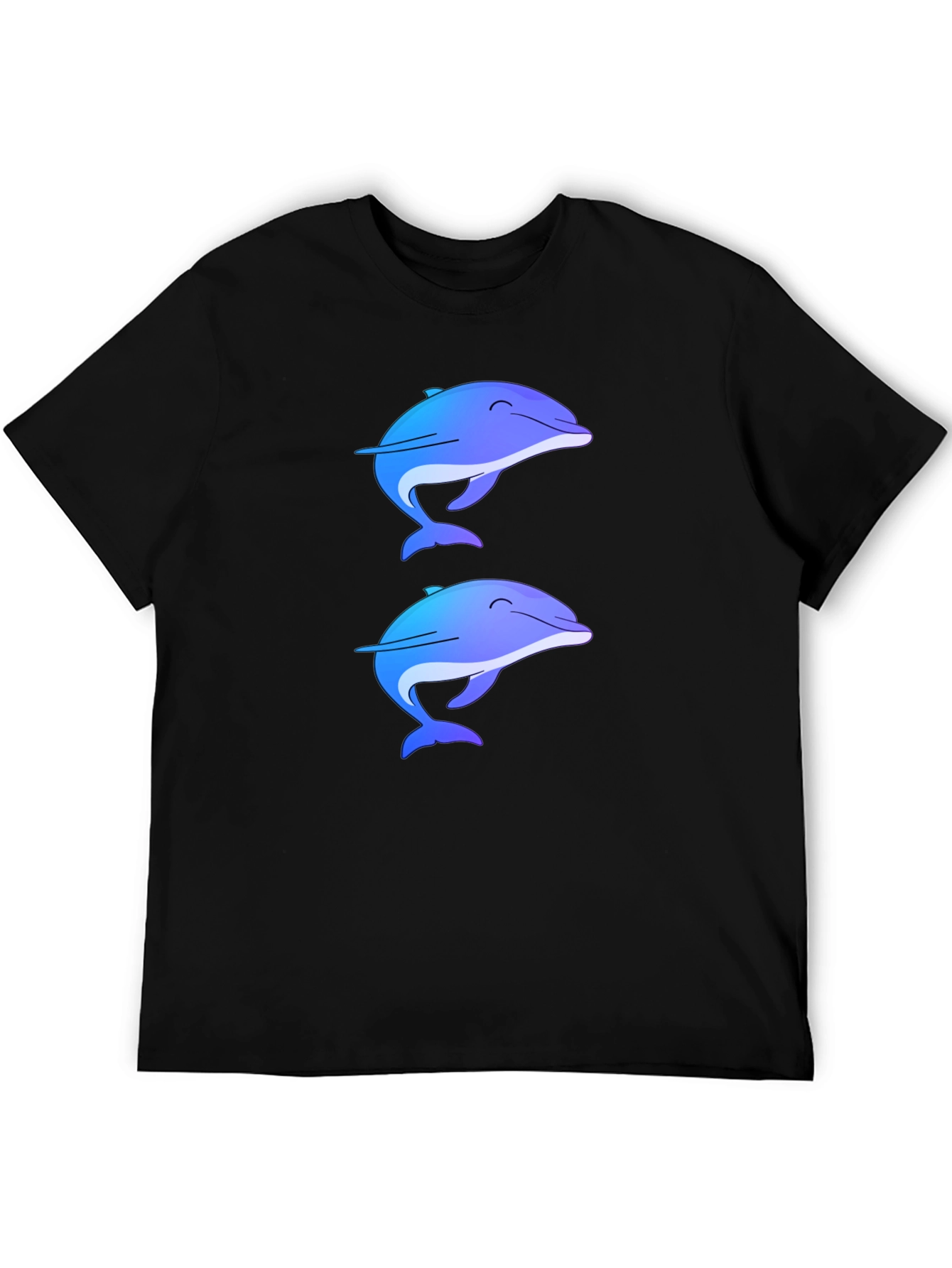 Dolphin Duo Tee - Black Casual Comfort