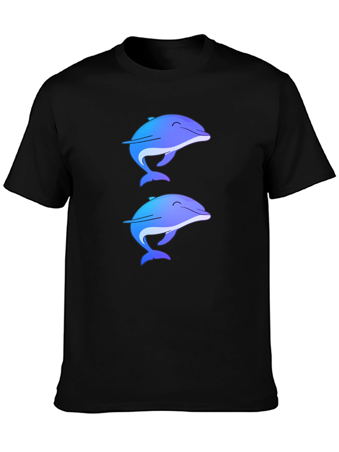 Dolphin Duo Tee - Black Casual Comfort