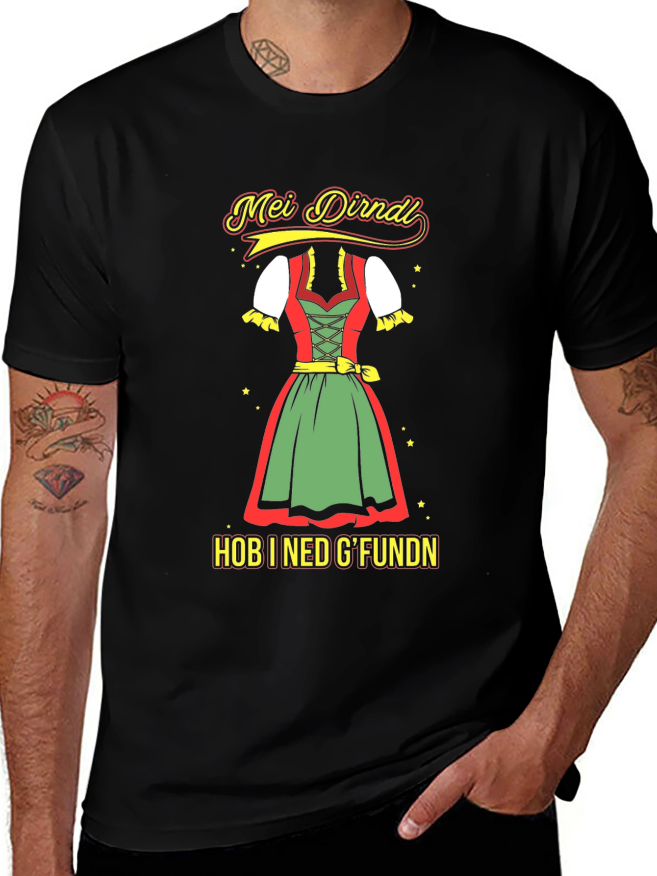 Oktoberfest Dirndl T-Shirt - Hob I Ned Gfundn