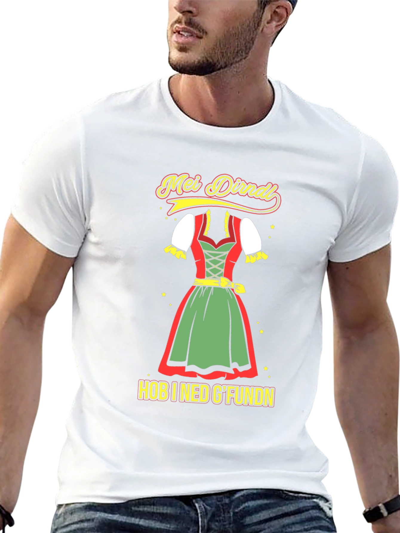 Oktoberfest Dirndl T-Shirt - Hob I Ned Gfundn