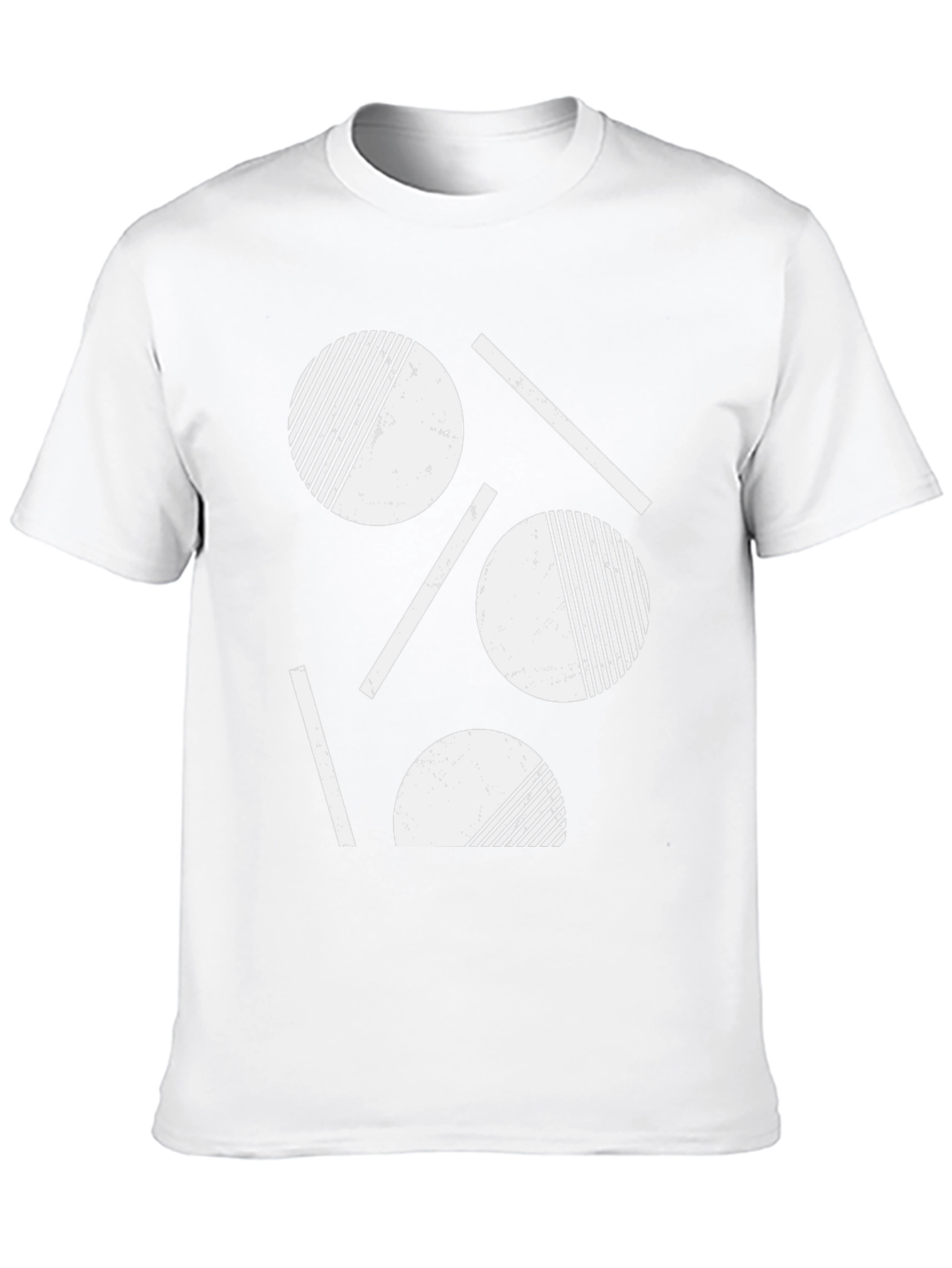 Abstract Geometric Graphic Tee - Black Cotton Blend
