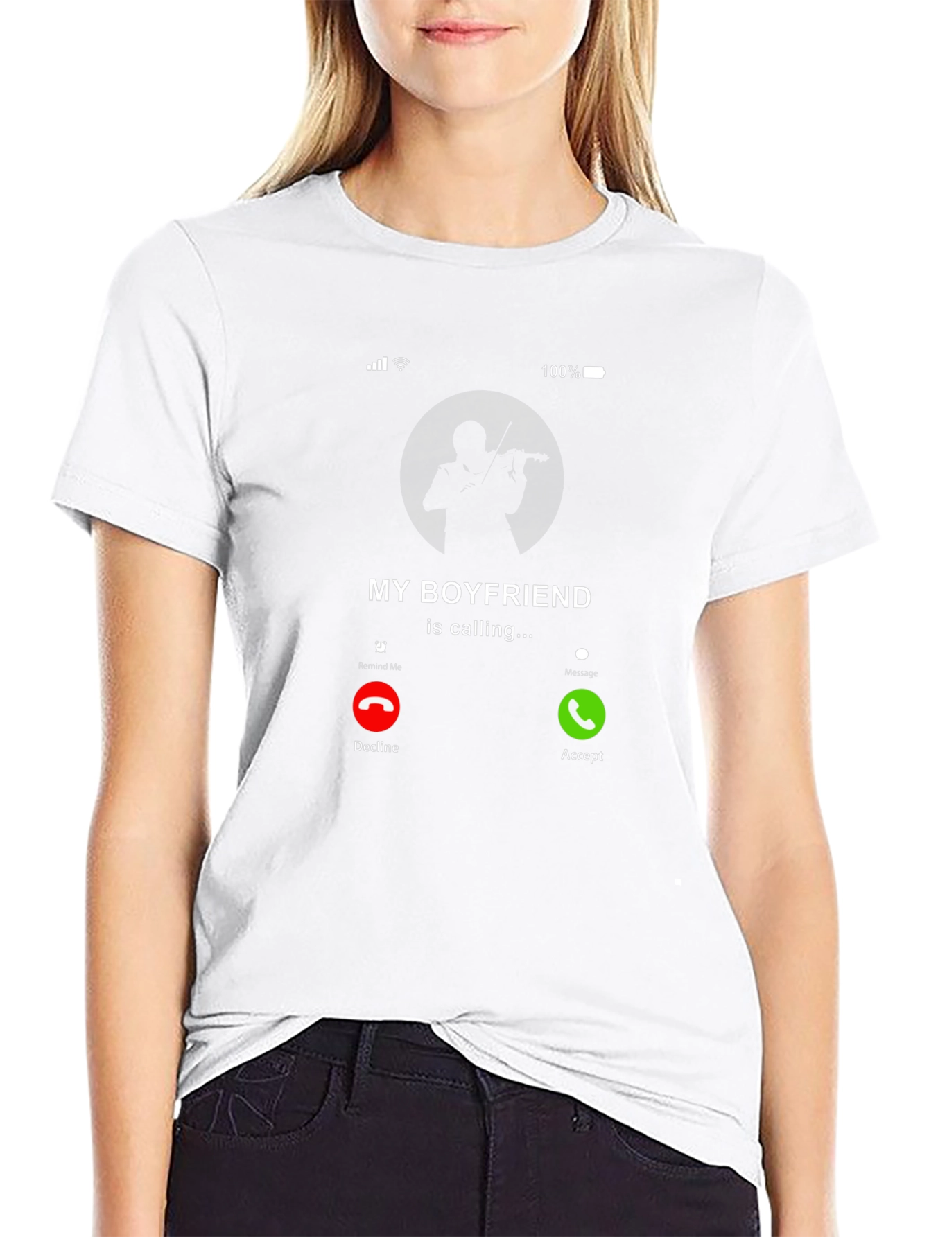 My Boyfriend Is Calling T-Shirt - Musician