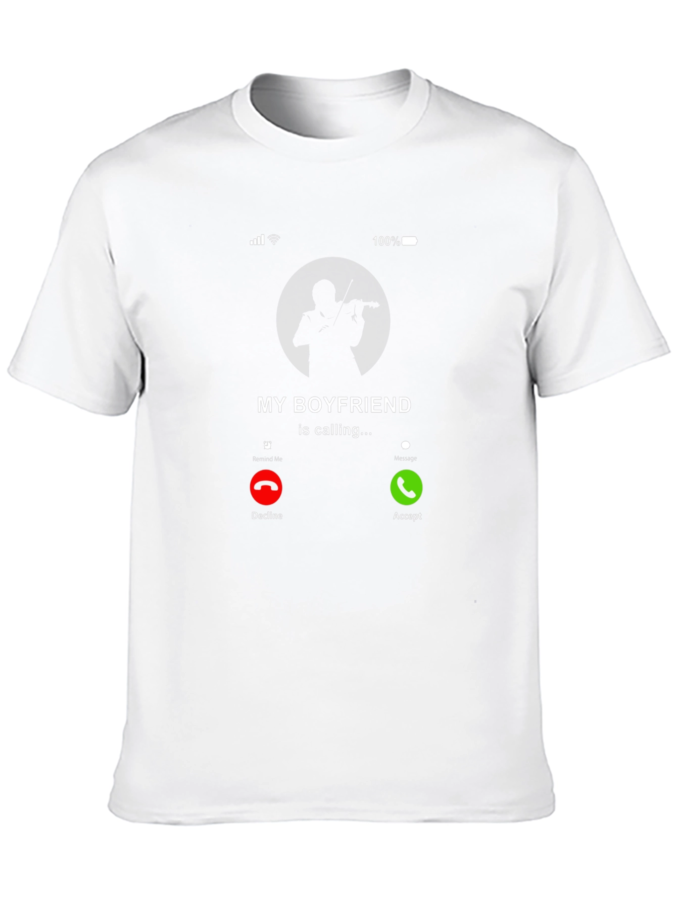 My Boyfriend Is Calling T-Shirt - Musician