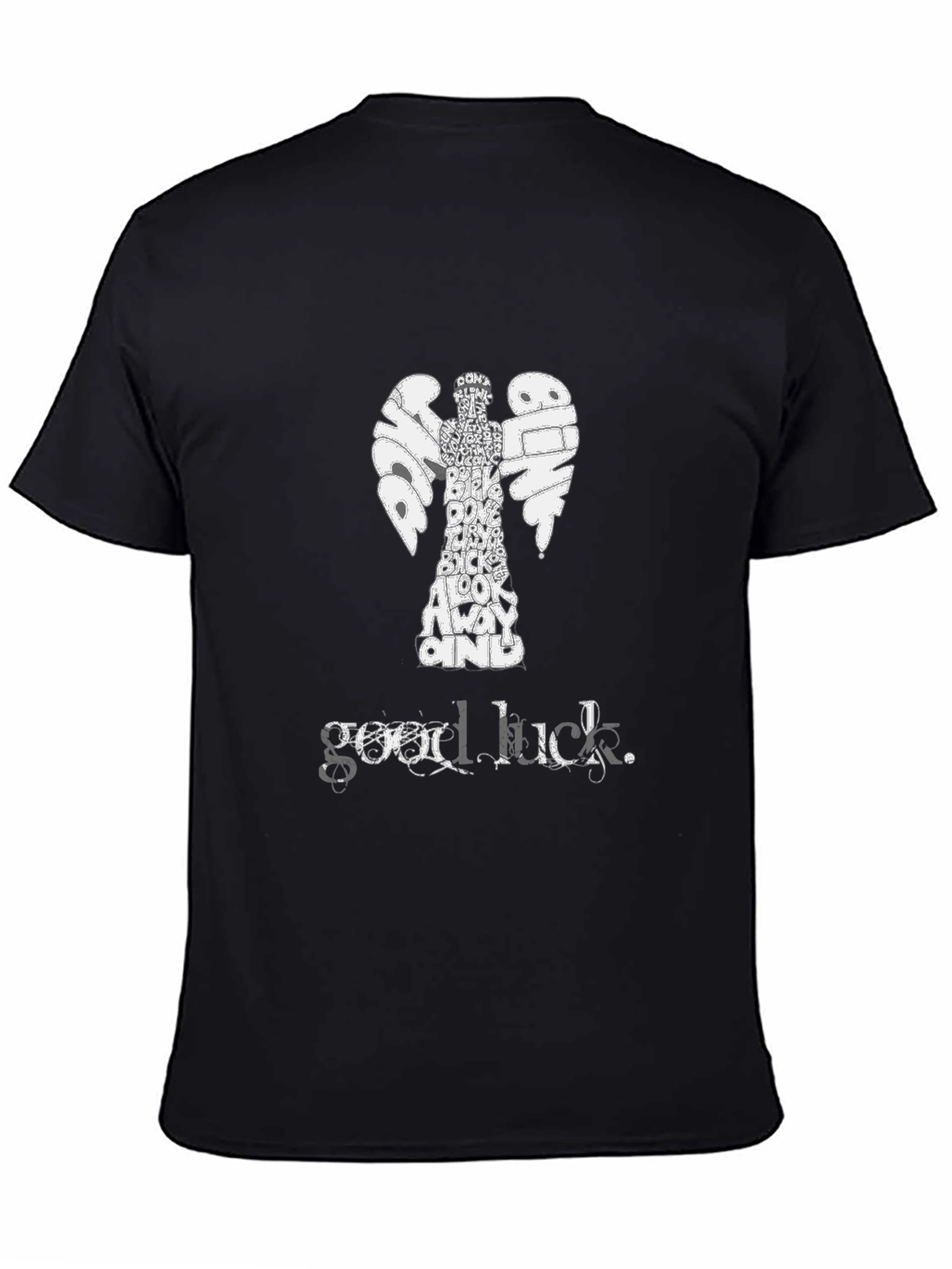 Dont Blink Angel Graphic T-Shirt - Good Luck