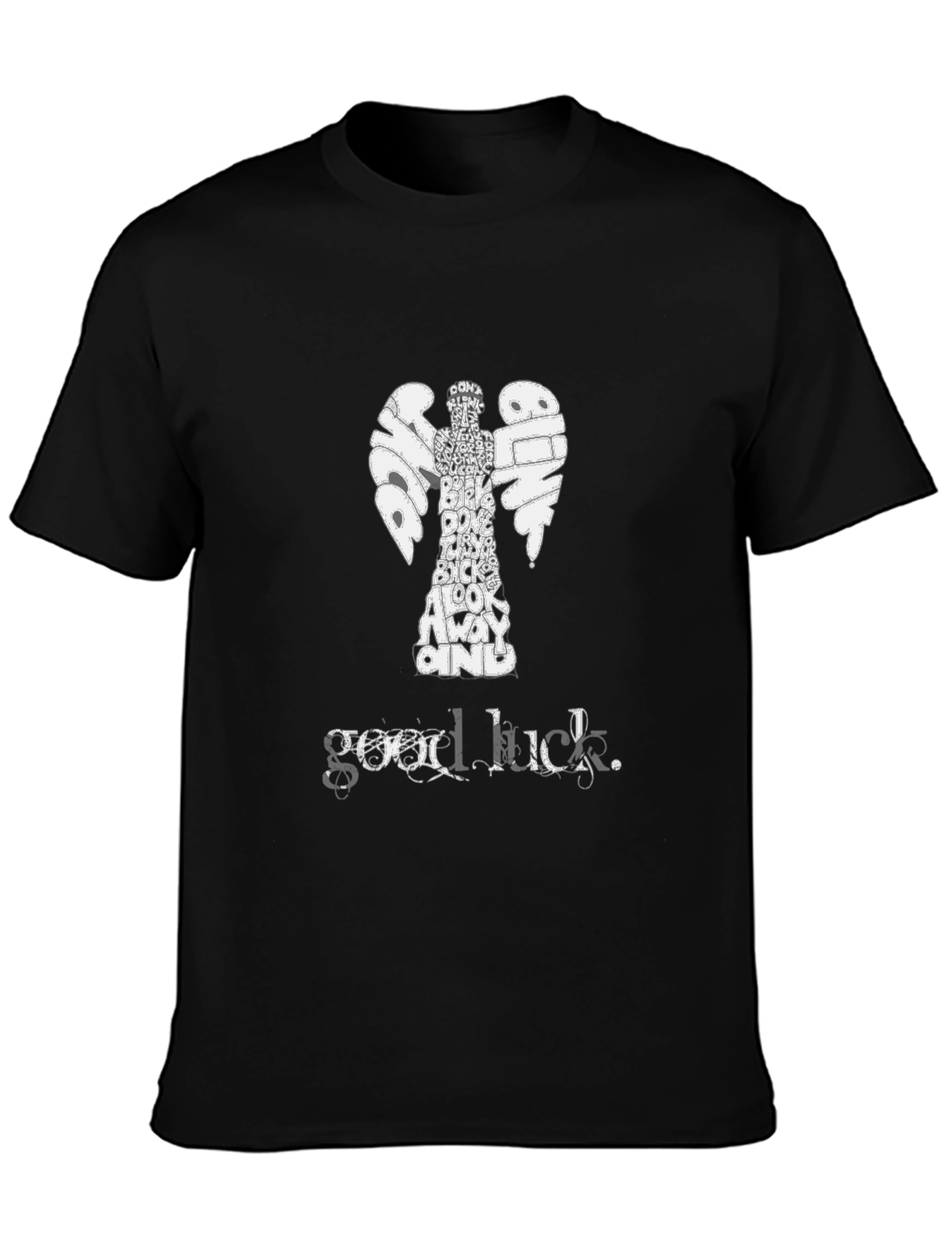Dont Blink Angel Graphic T-Shirt - Good Luck